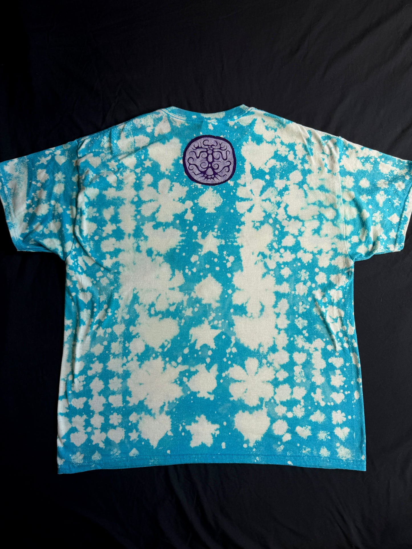 Clown bleach dyed t-shirt
