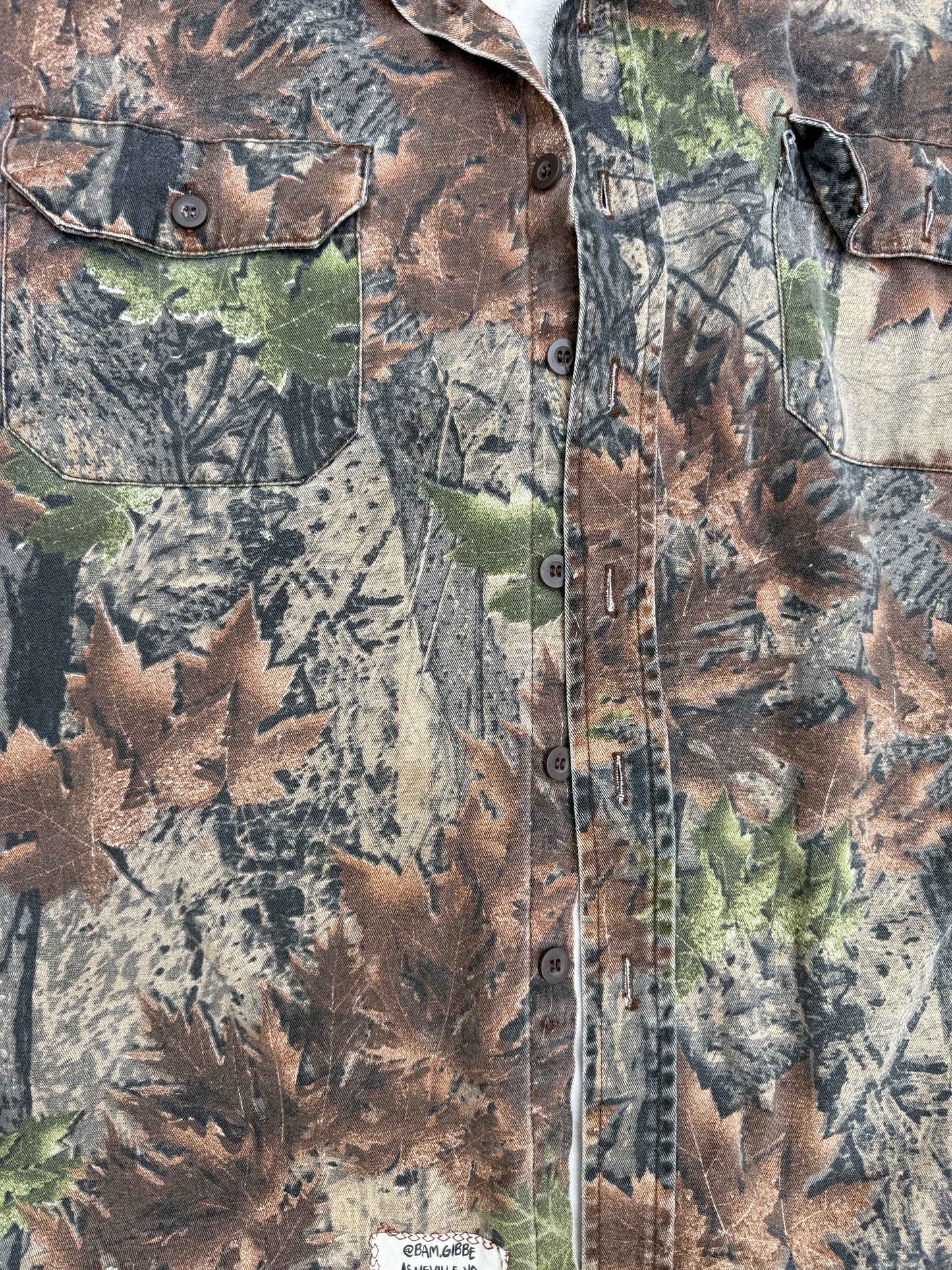Billy goat scrap patch on camo jacket