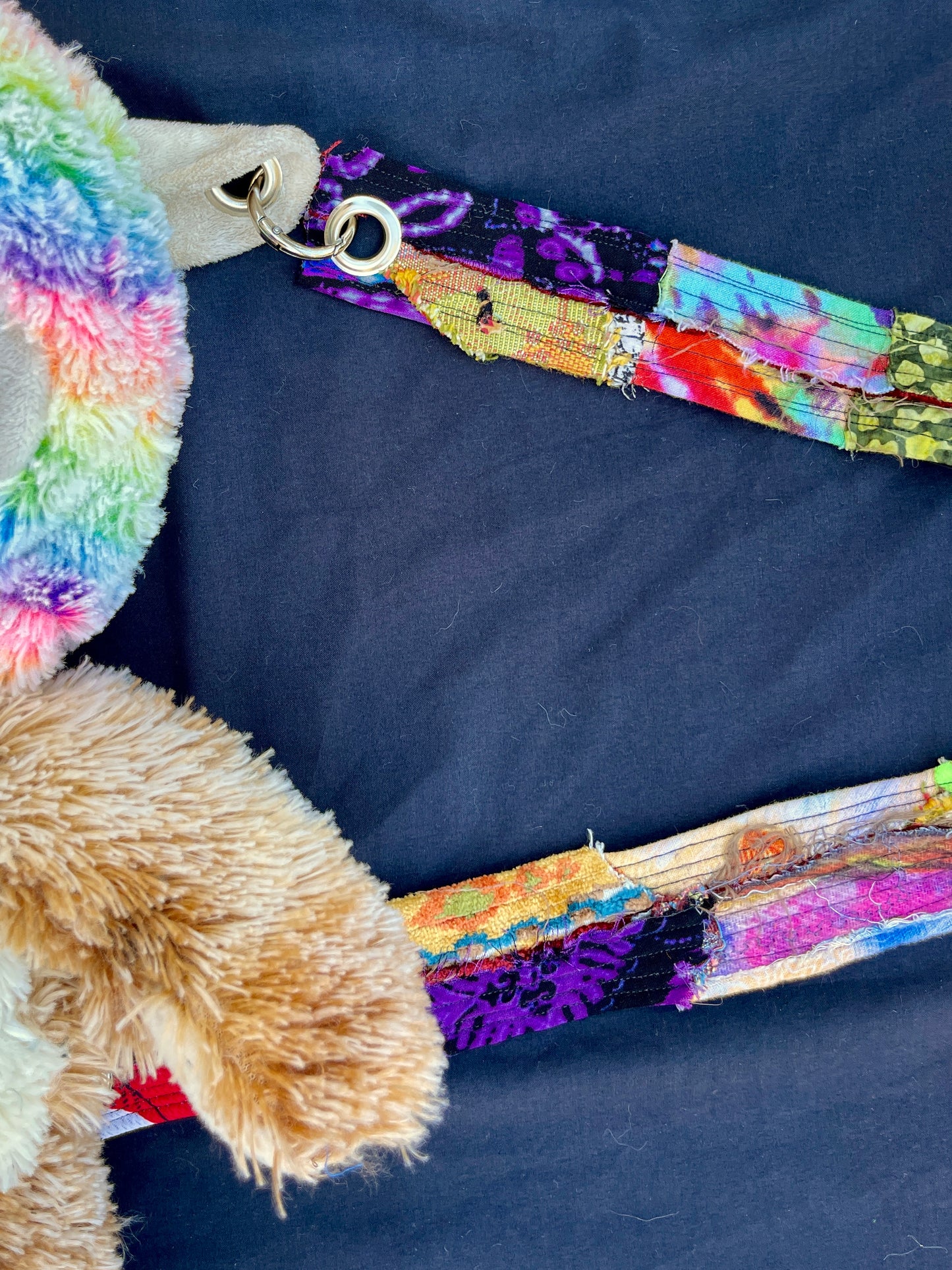 Rainbow camel + fuzzy brown bear hybrid backpack