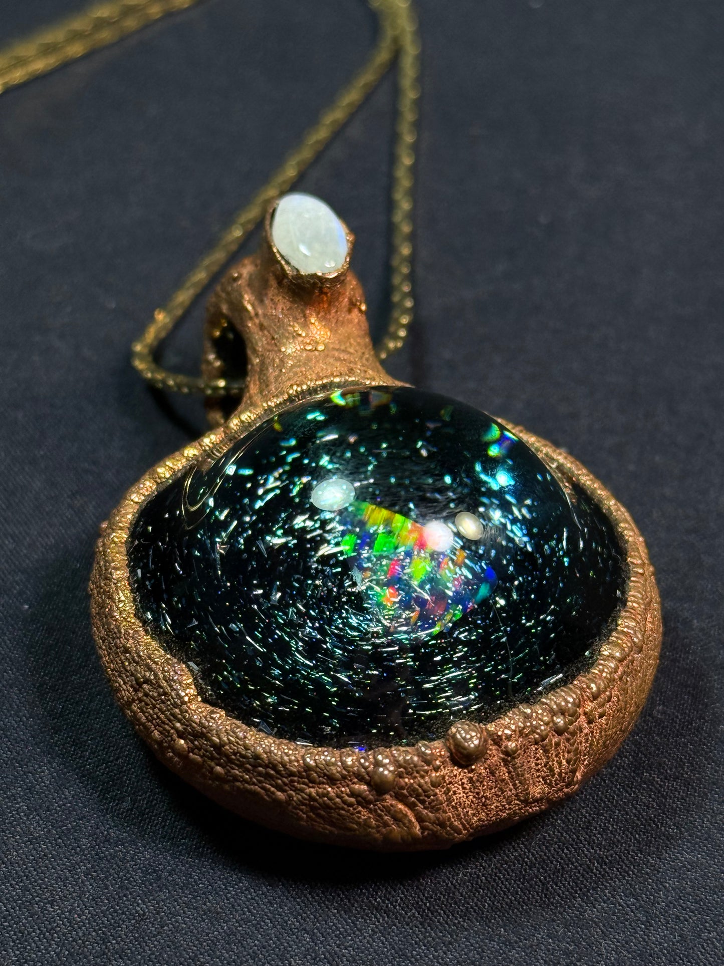 Galaxy opal amulet