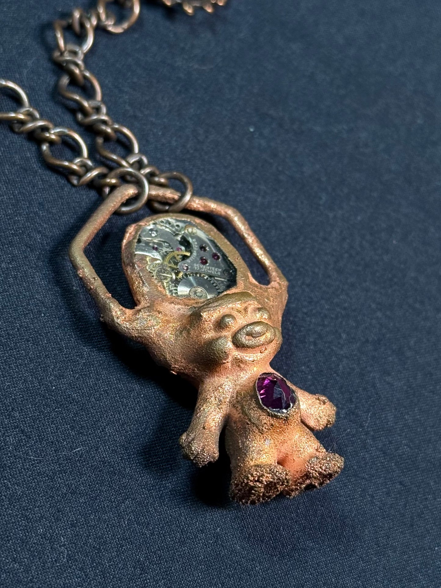 Father Time troll amulet