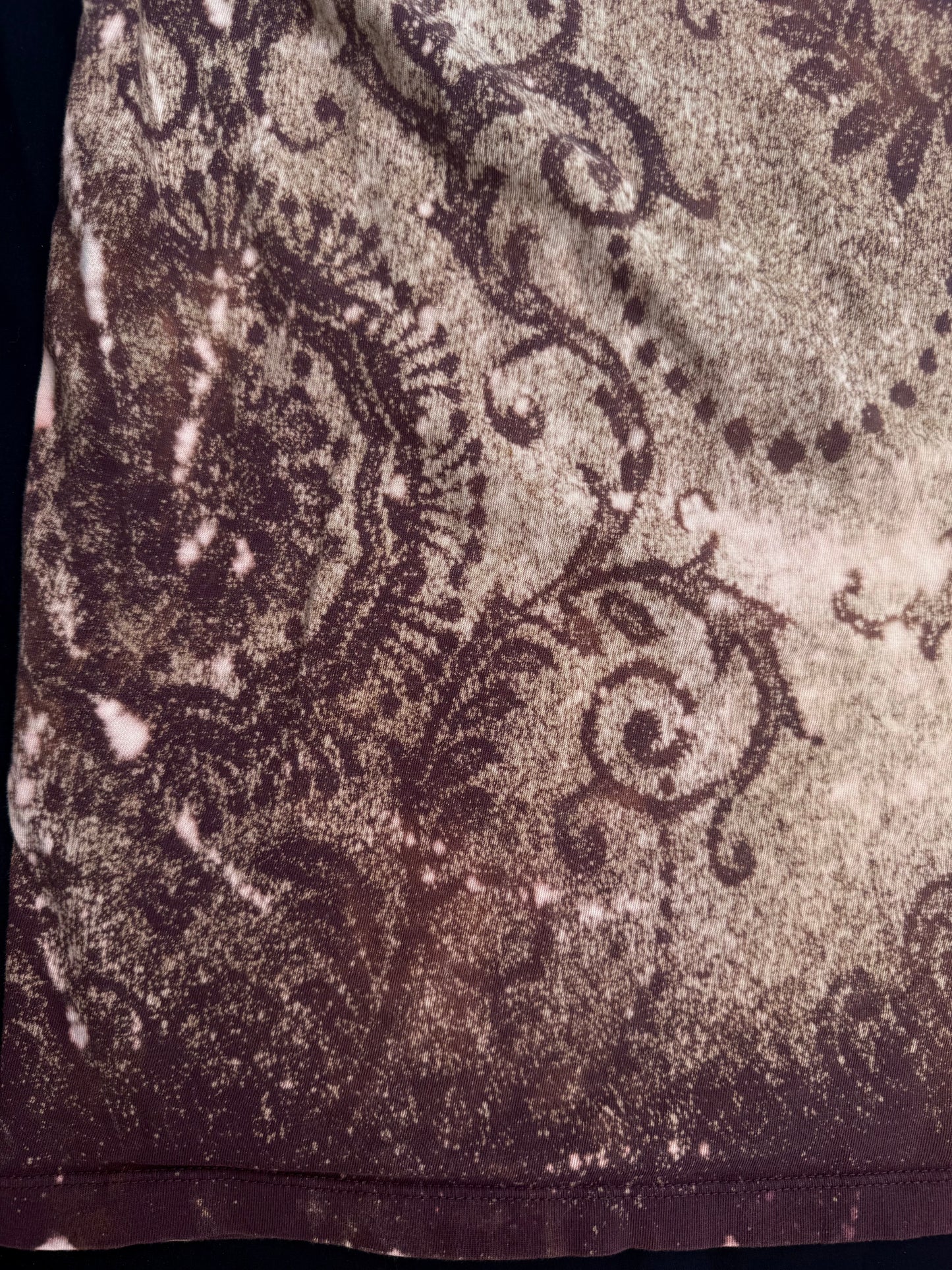 Flower boy patch bleach dyed t shirt