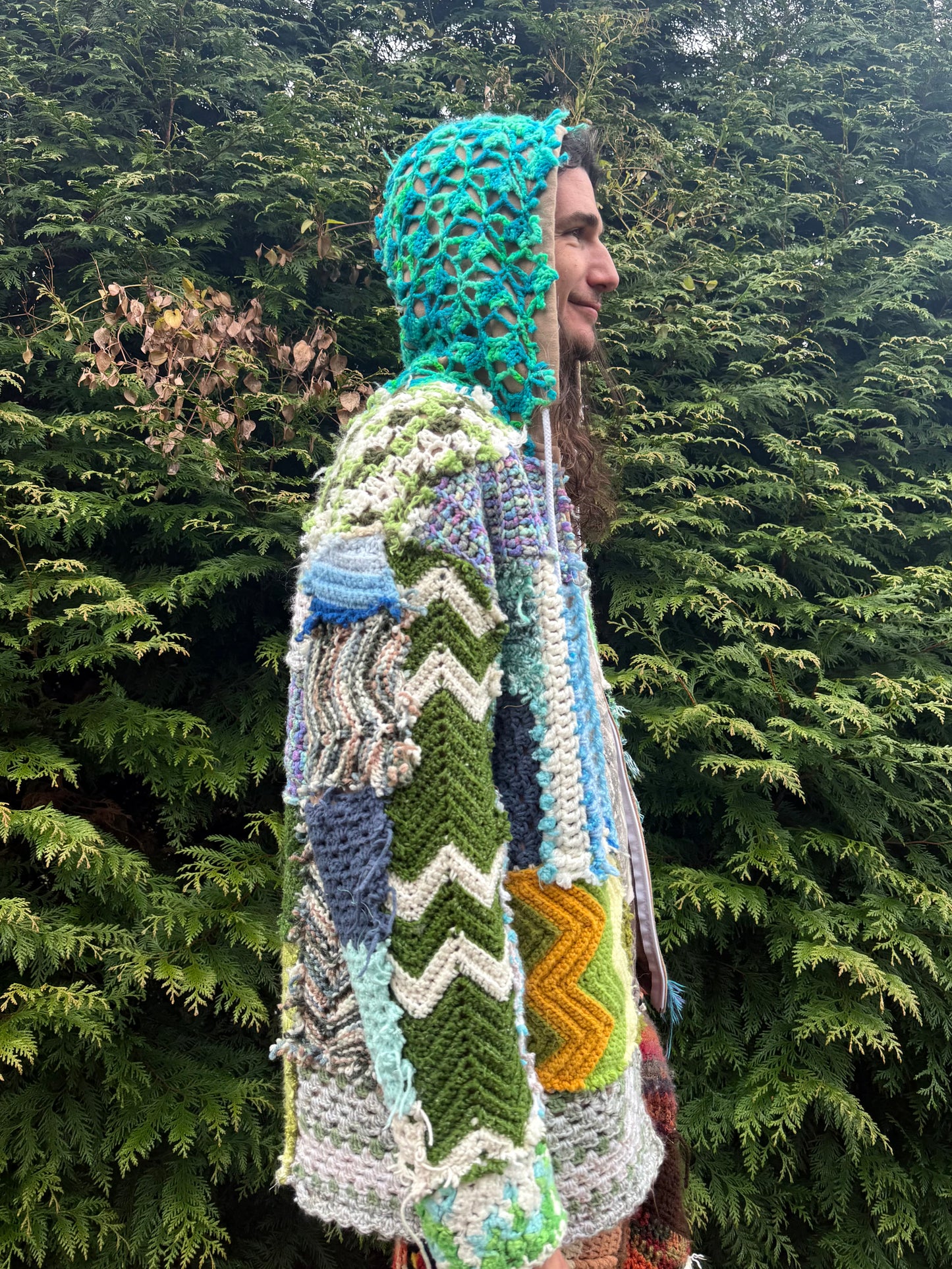 Swamp wizard crochet hoodie