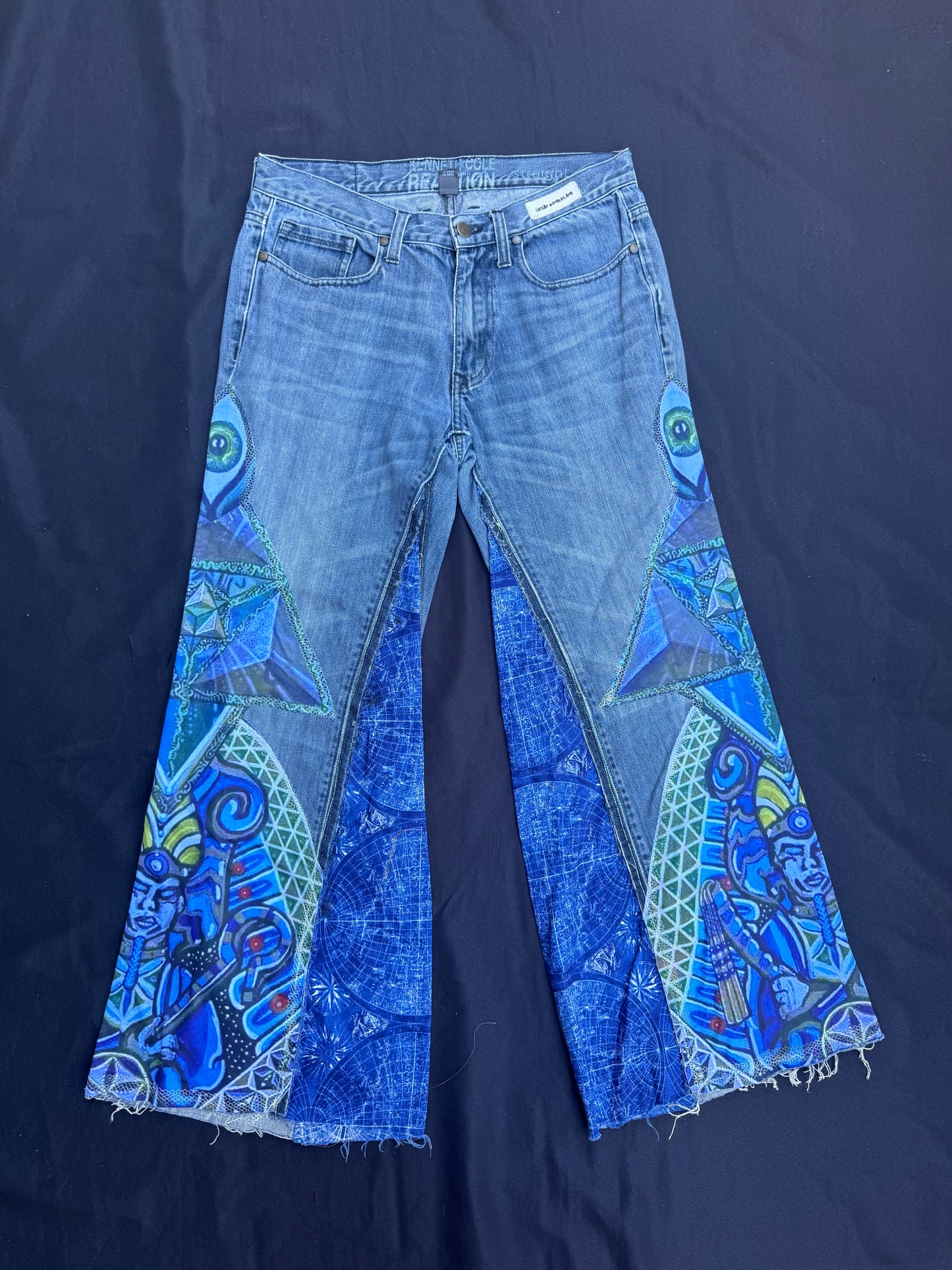 Jesse James astral pharaoh patch jeans