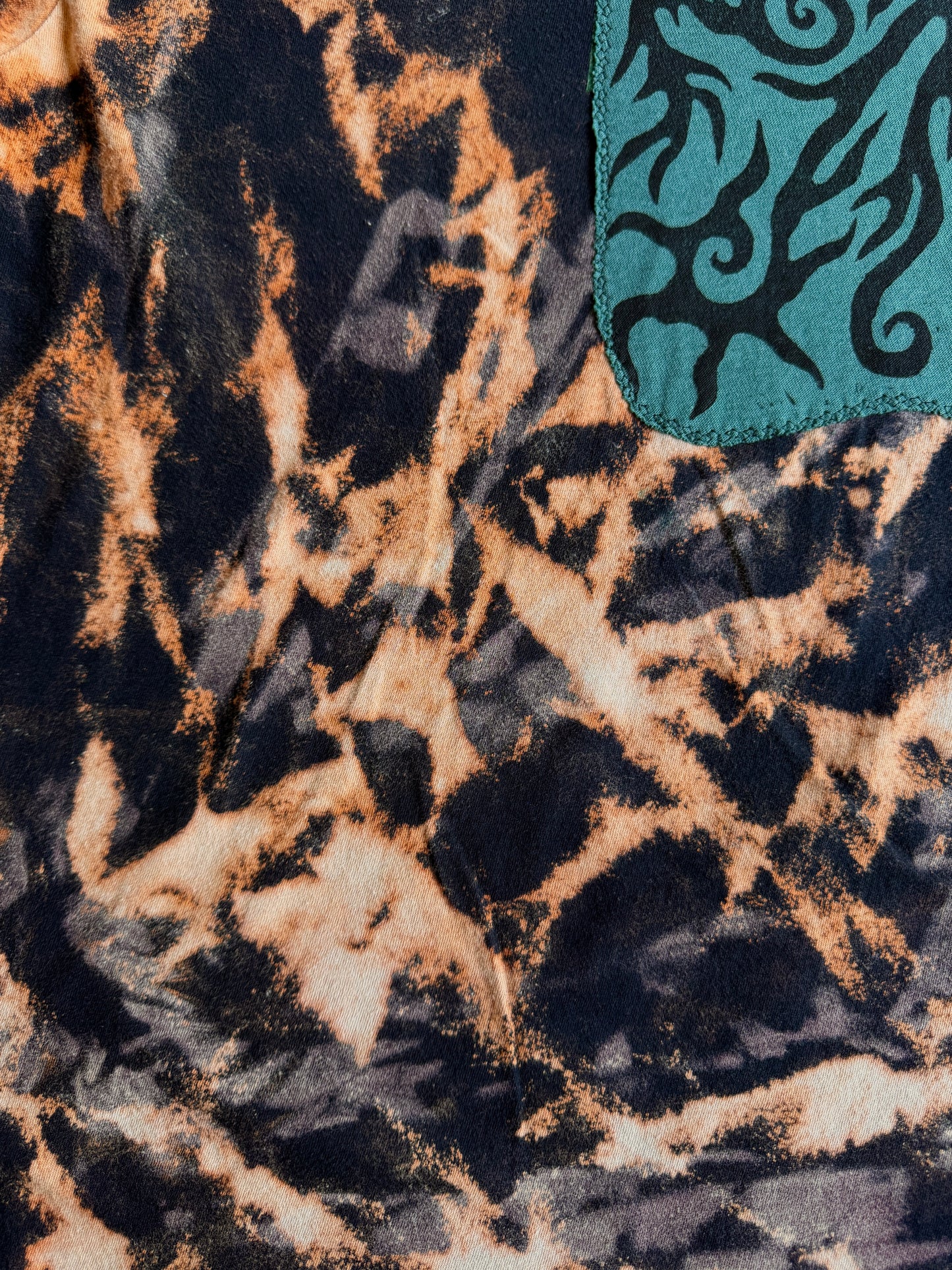 Moon goddess bleach dyed t-shirt