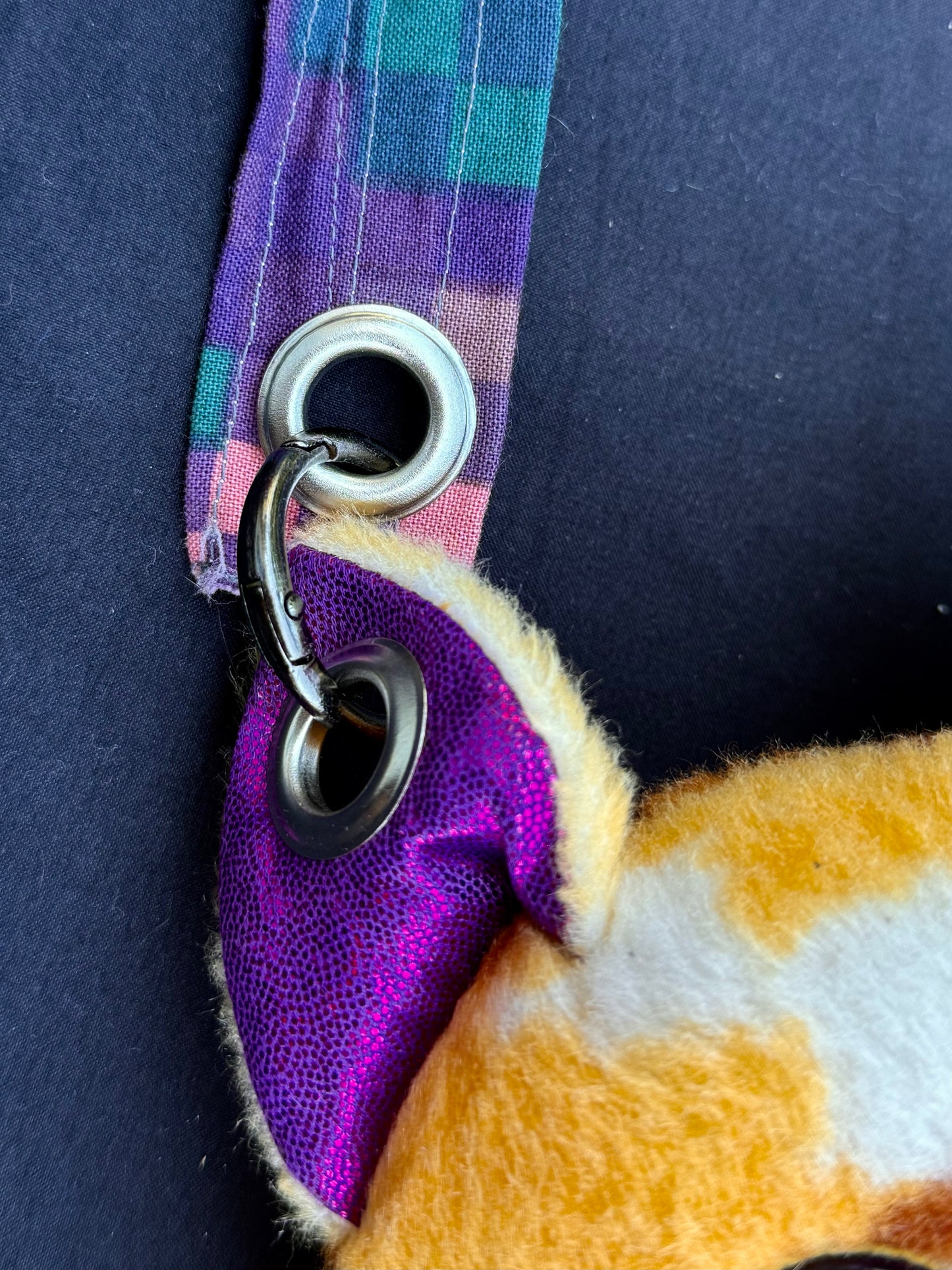 Two headed giraffe + fox hybrid side bag