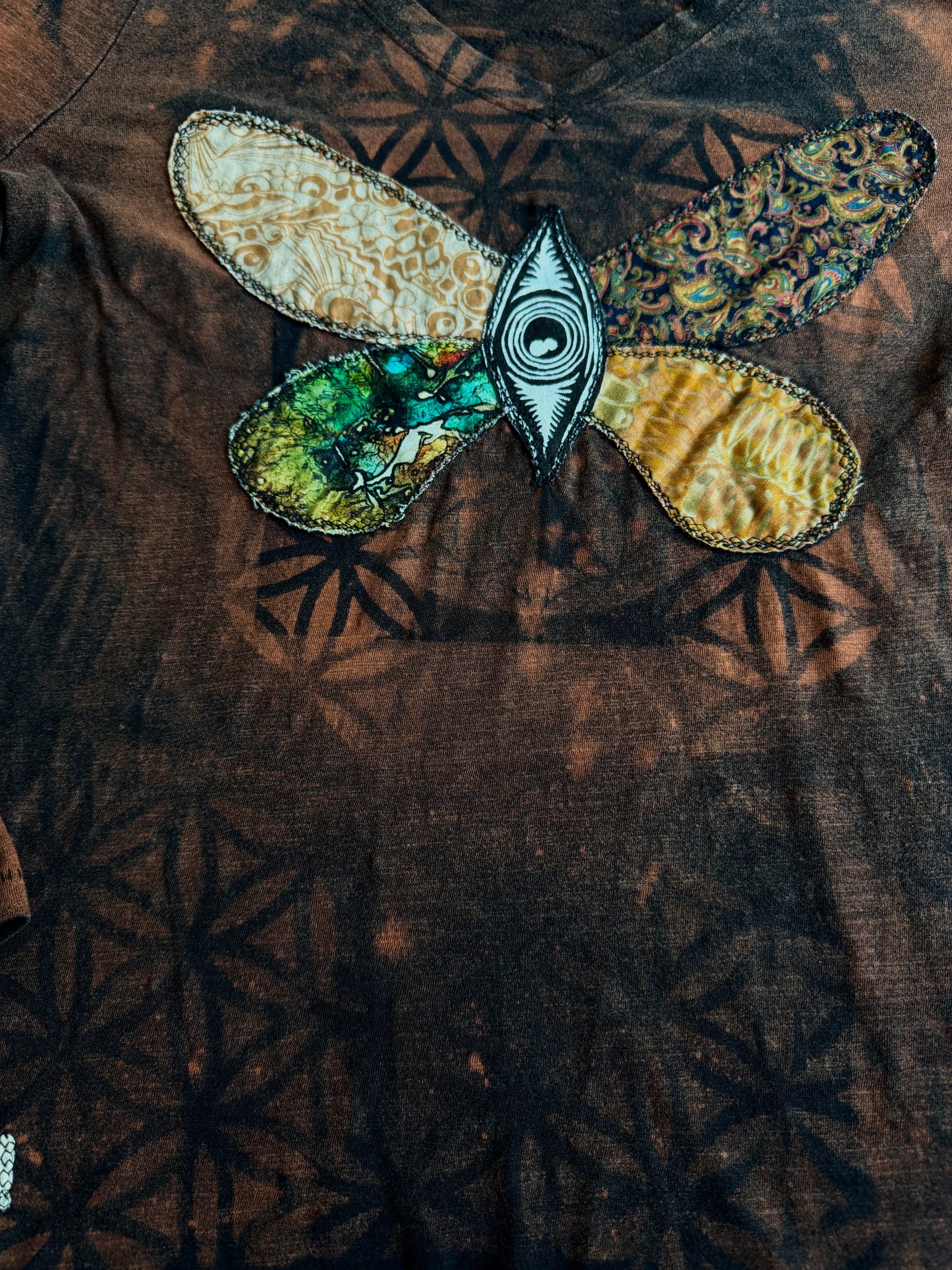 Butterfly bleach dyed long sleeve