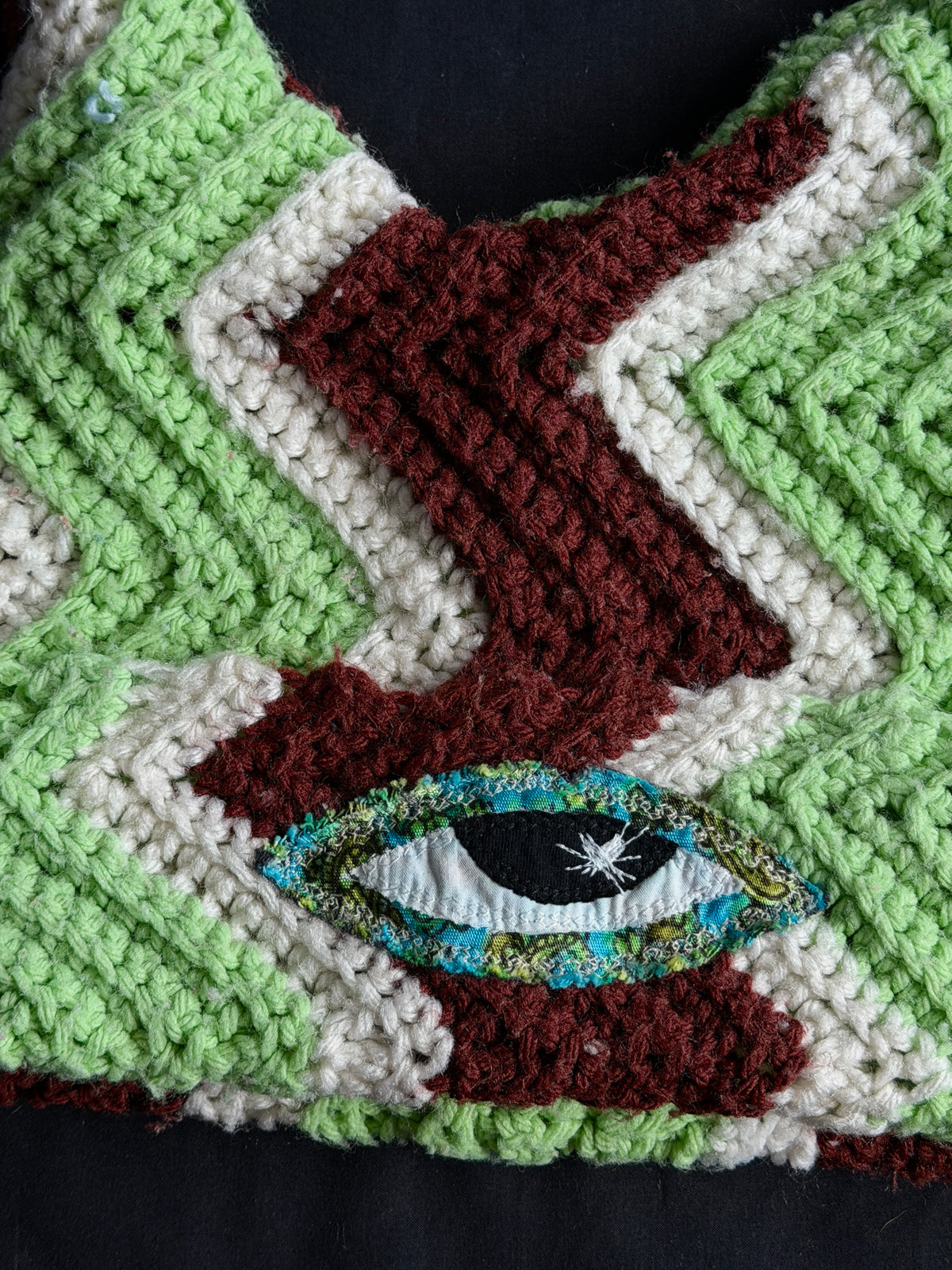 Crochet eyeball hat
