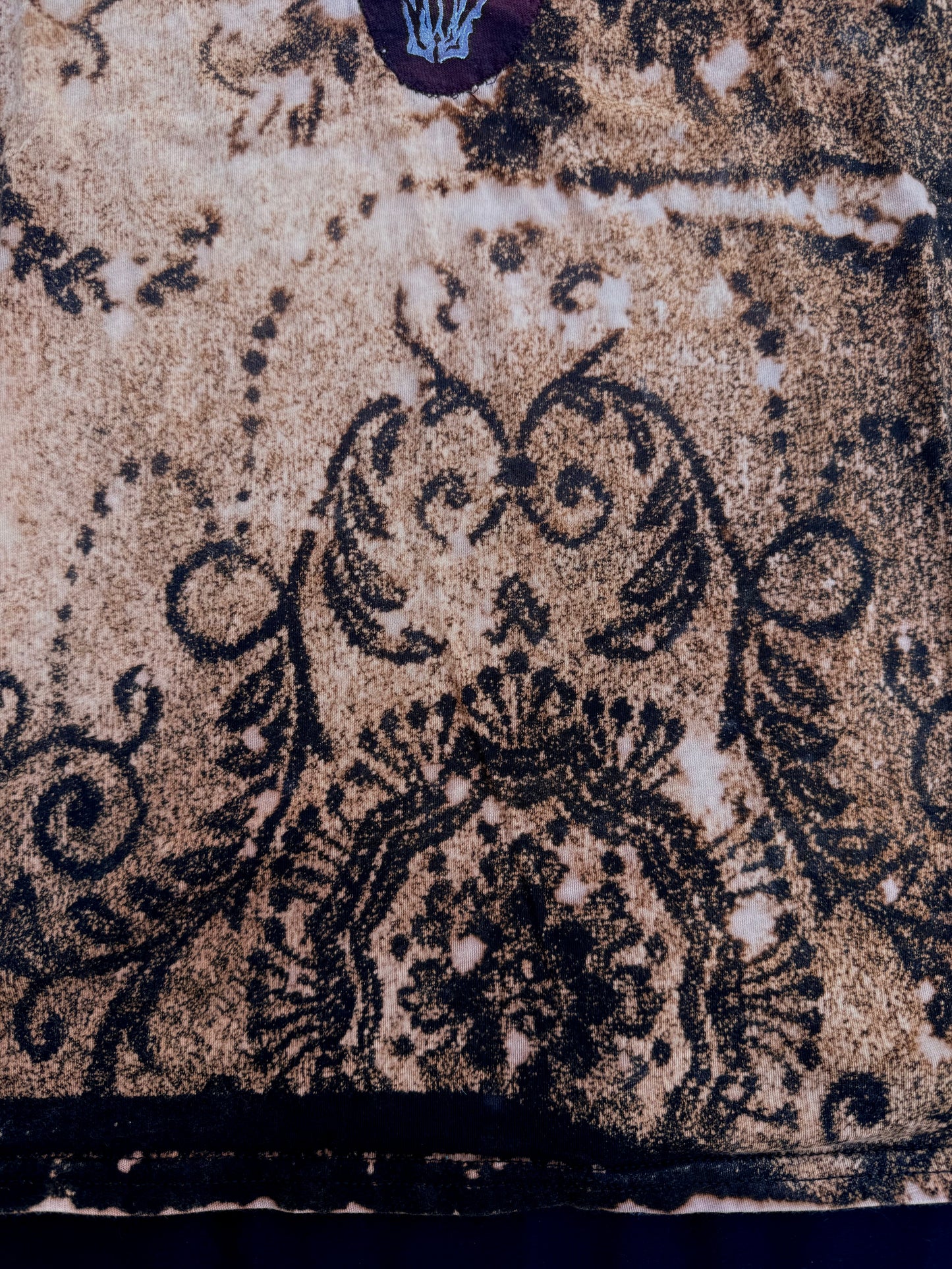 All seeing billy skull bleach dyed t shirt