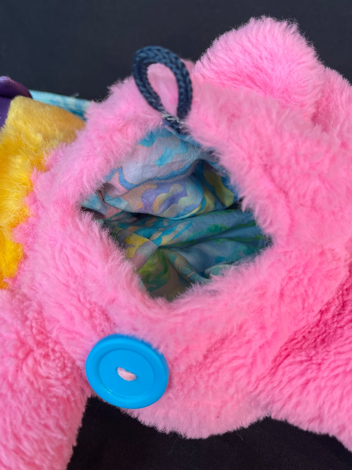 Smiley face + rainbow care bear side bag