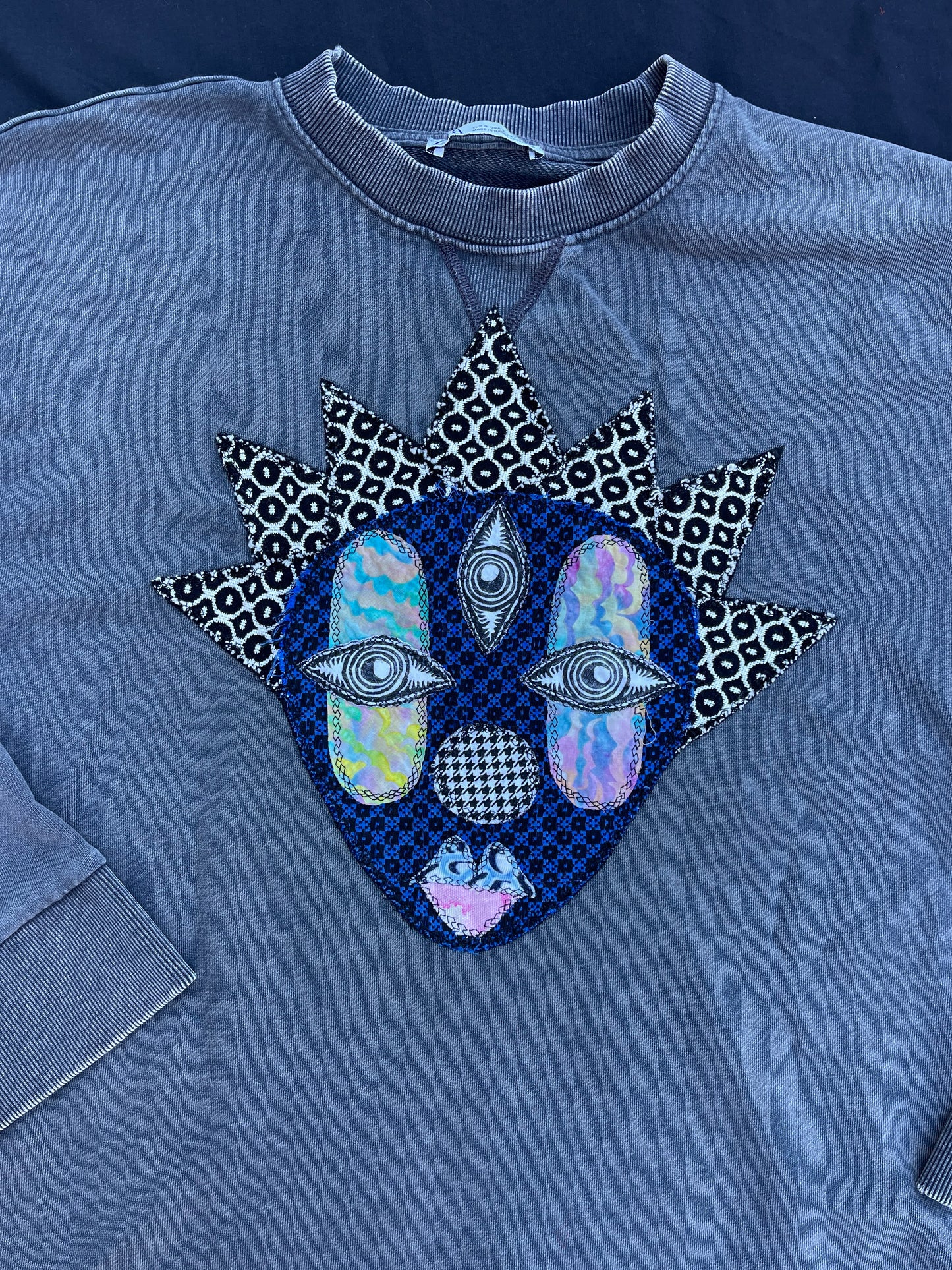 Baby clown & rainbow sigil patch sweatshirt