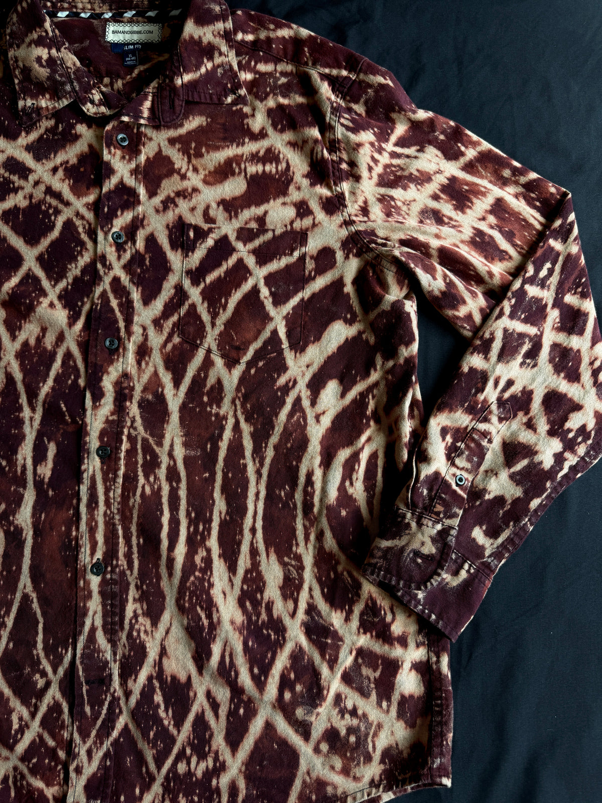 Gremlin bleach dyed button down