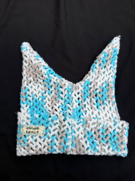 Crochet eyeball patch hat