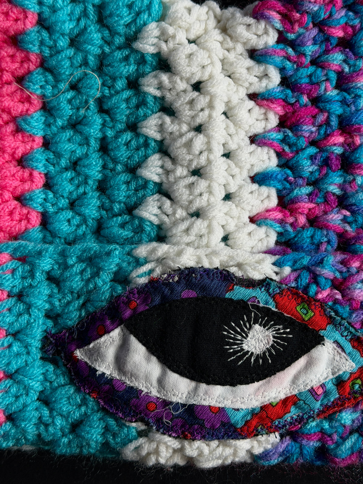 Crochet eyeball hat