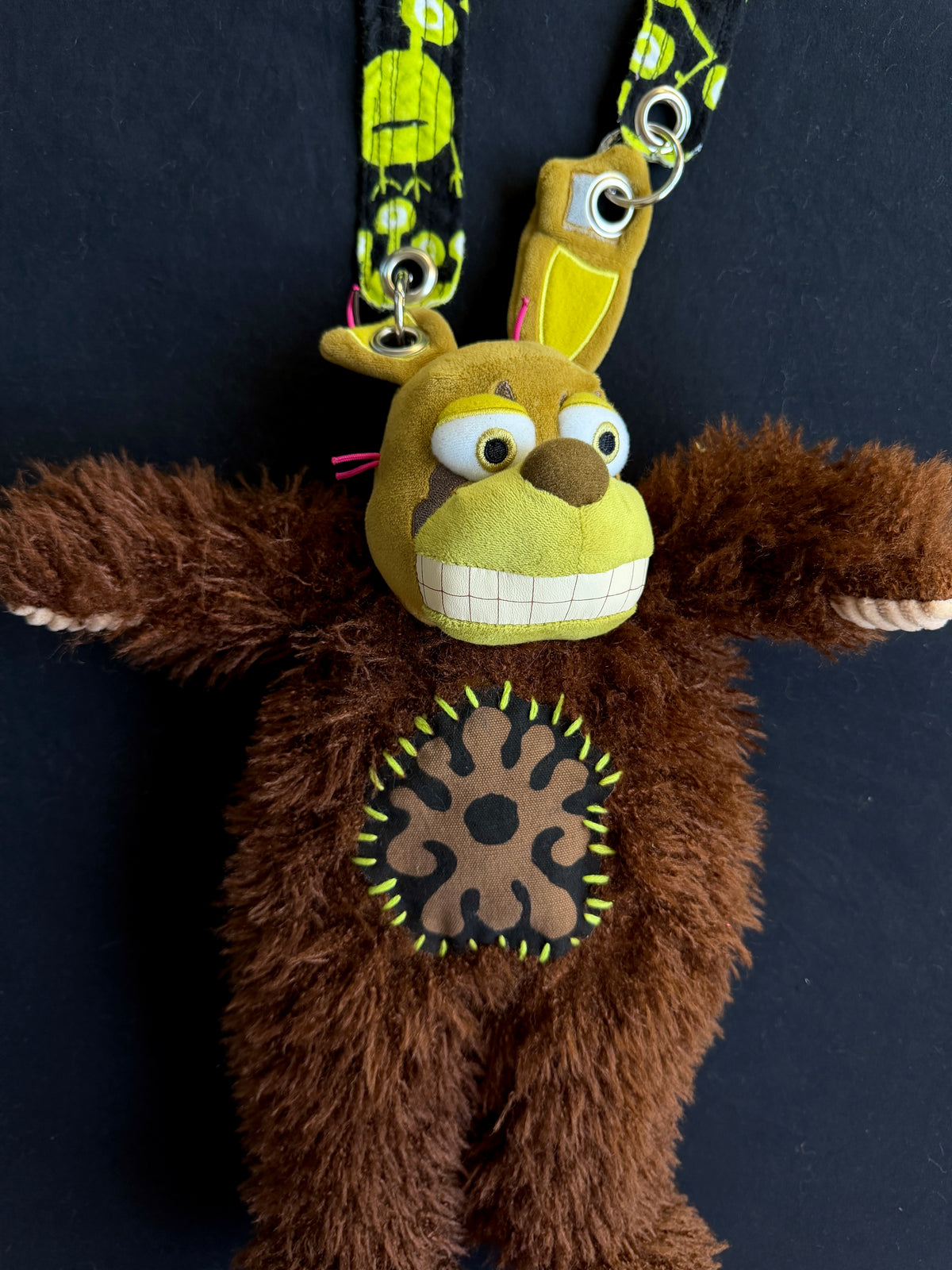 Springtrap + fluffy brown bear hybrid side bag