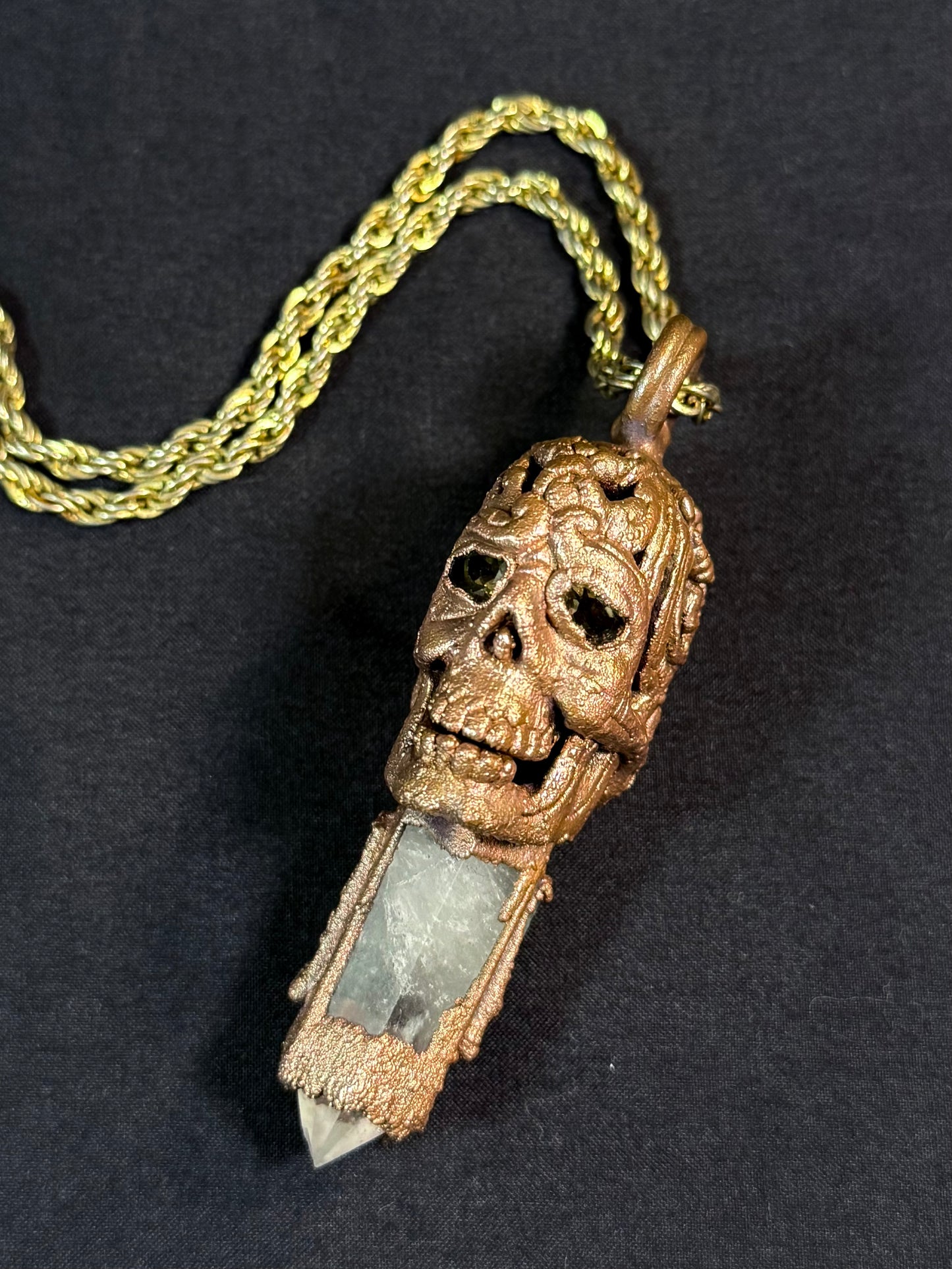 Crystal skull amulet