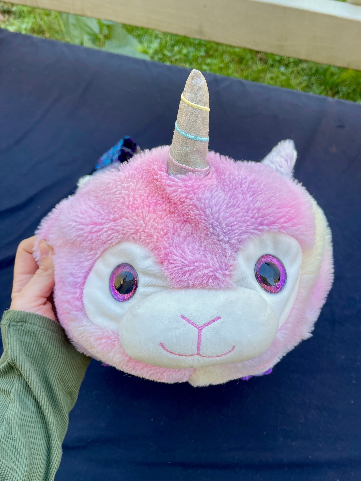 Unicorn + hippopotamus hybrid huge side bag