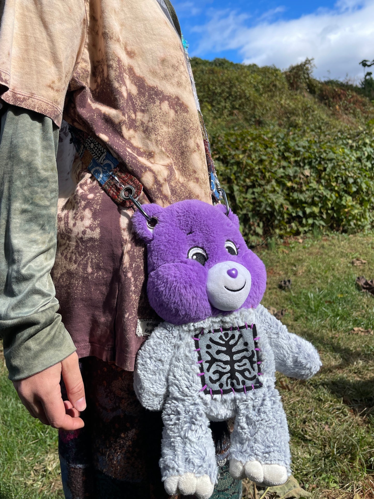 Care bear + elephant hybrid side bag