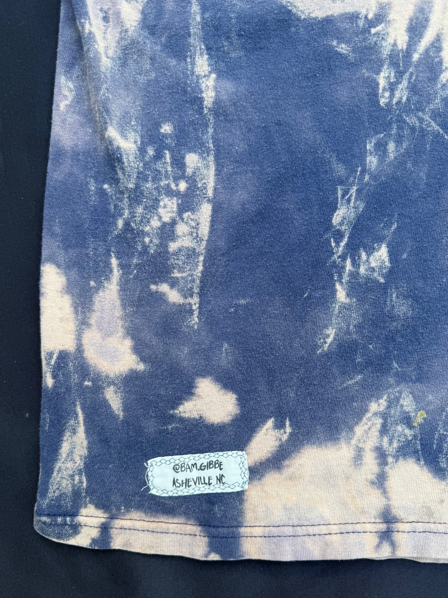 Flower boy patch bleach dyed t-shirt