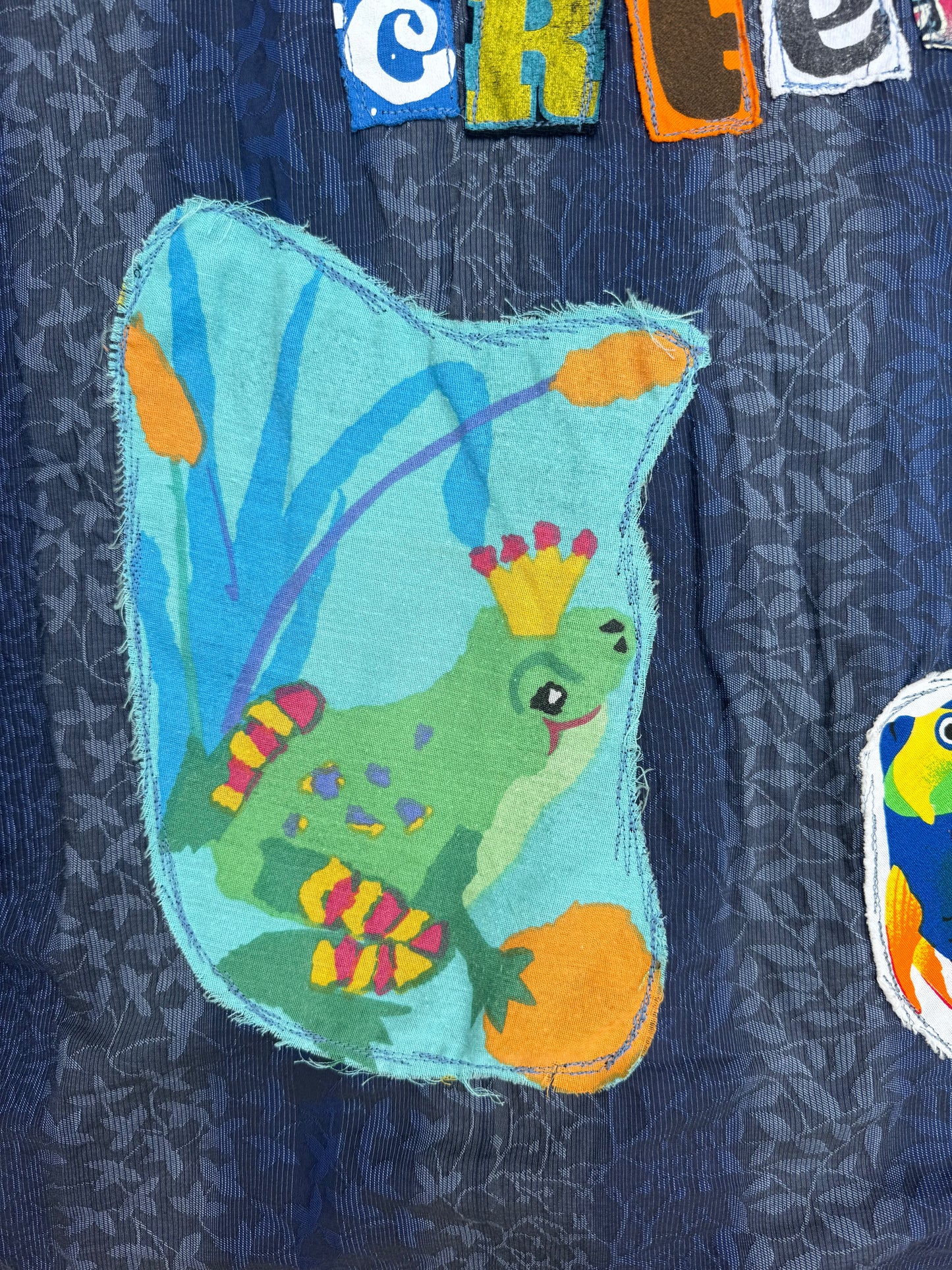 "Meet me at the creek" patched button up