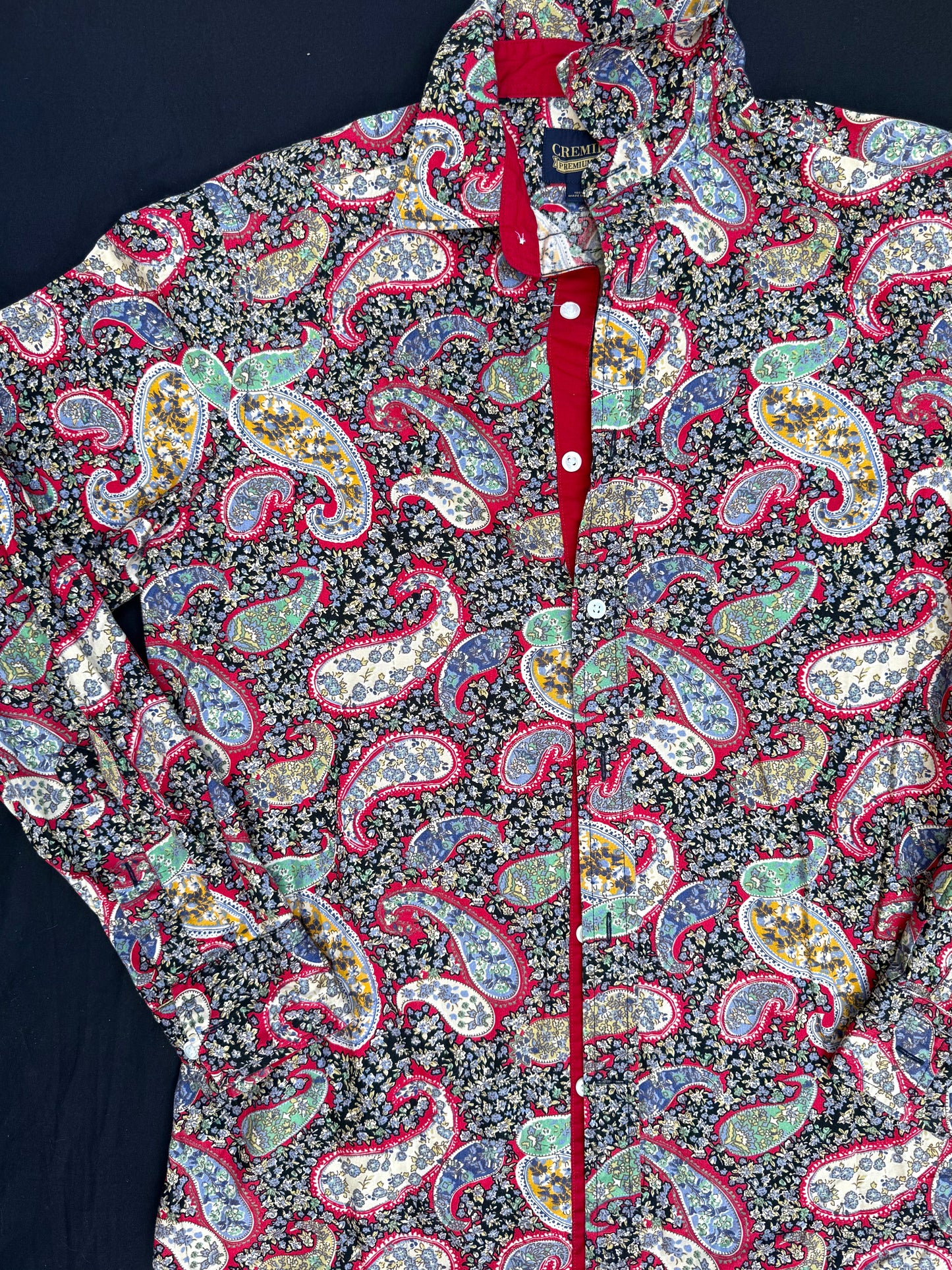 Marge Simpson Tipper button up paisley shirt
