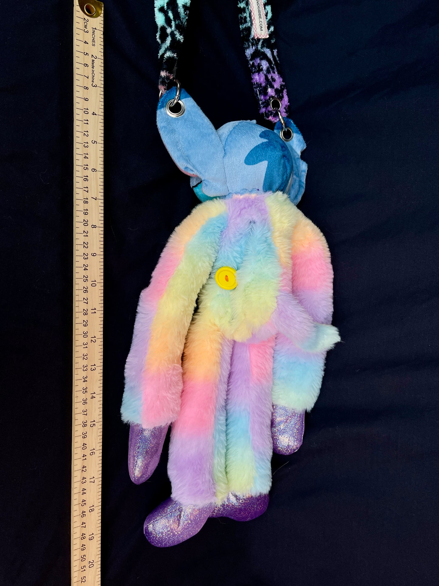 Stitch + rainbow monkey side bag