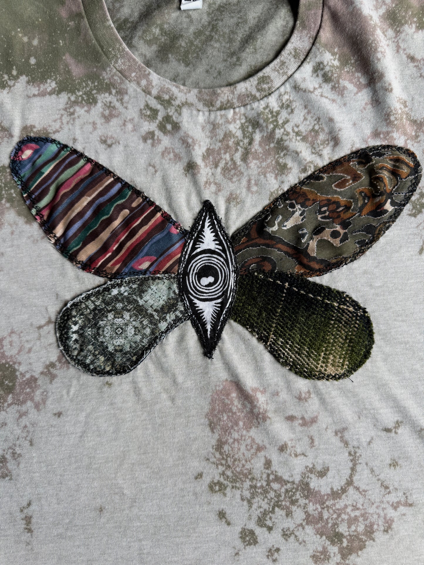 Butterfly bleach dyed shirt