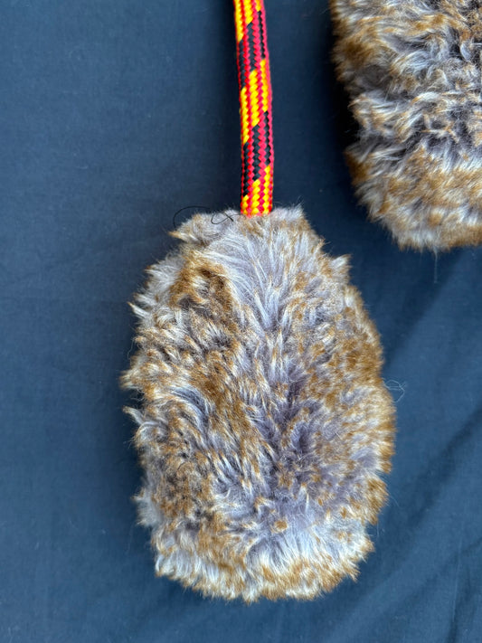 Brown fluffy poi