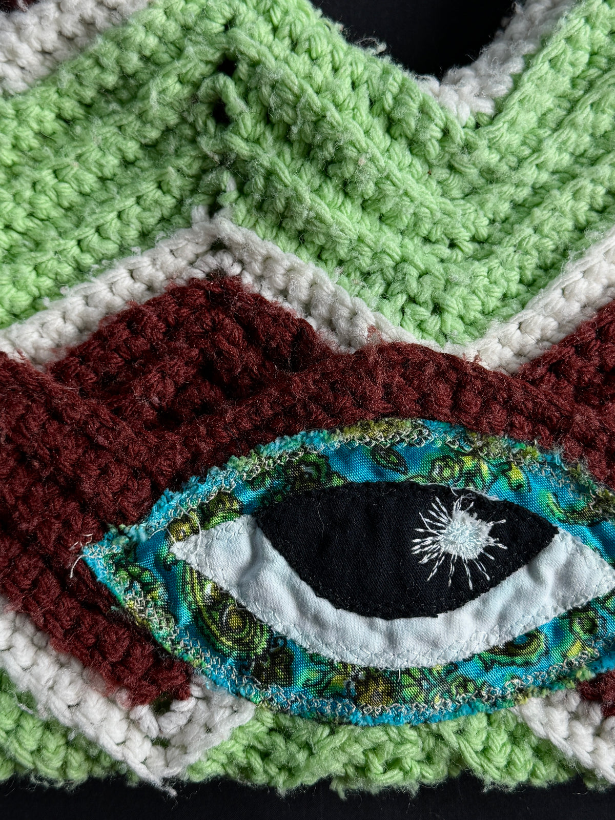 Crochet eyeball hat
