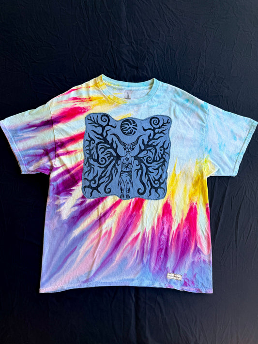 Moon goddess tie dye t-shirt