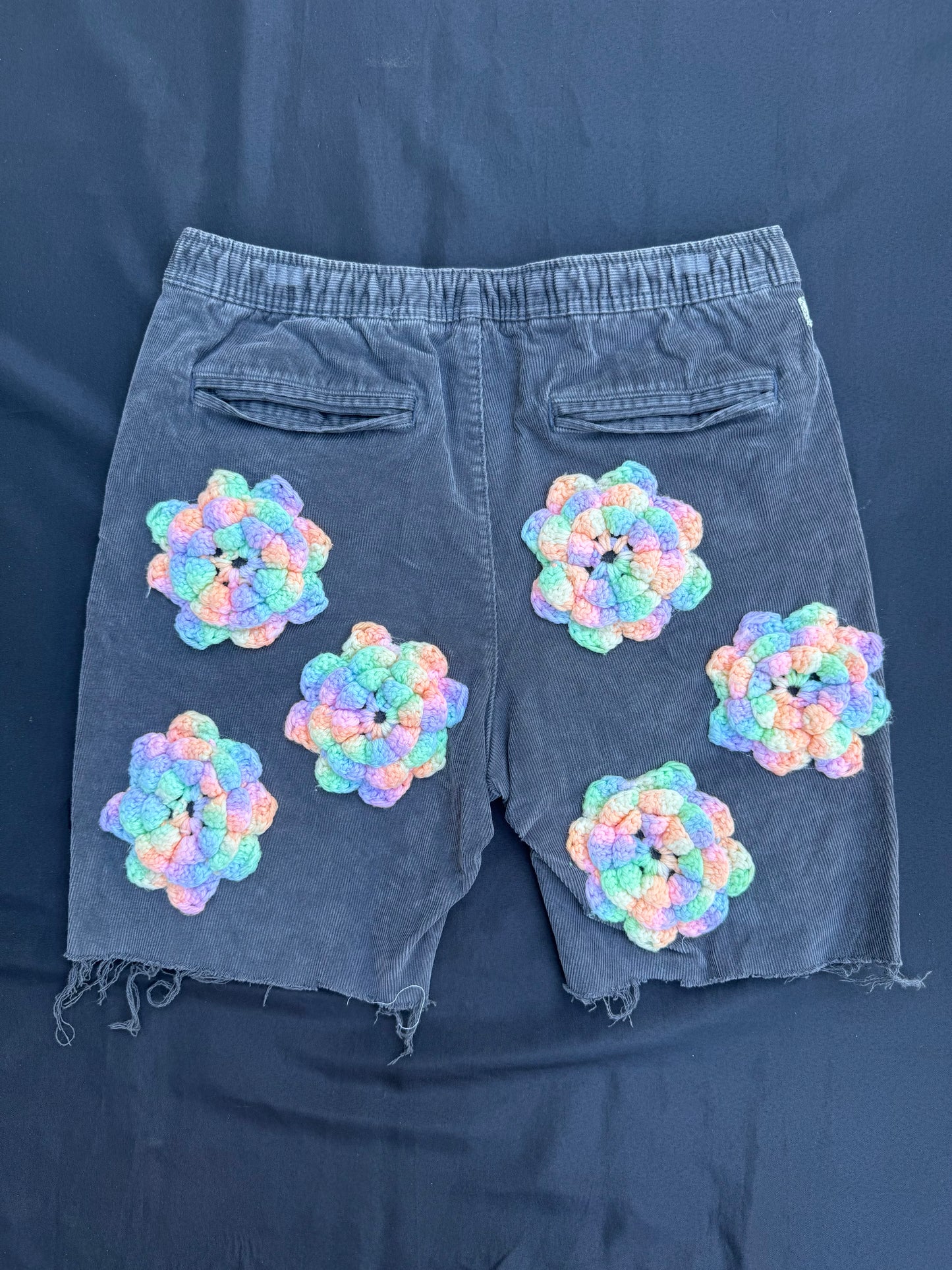 Crochet granny square shorts