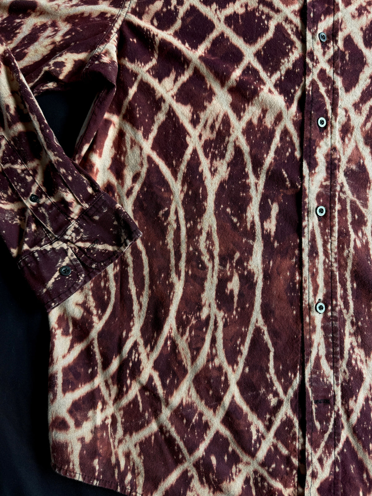 Gremlin bleach dyed button down