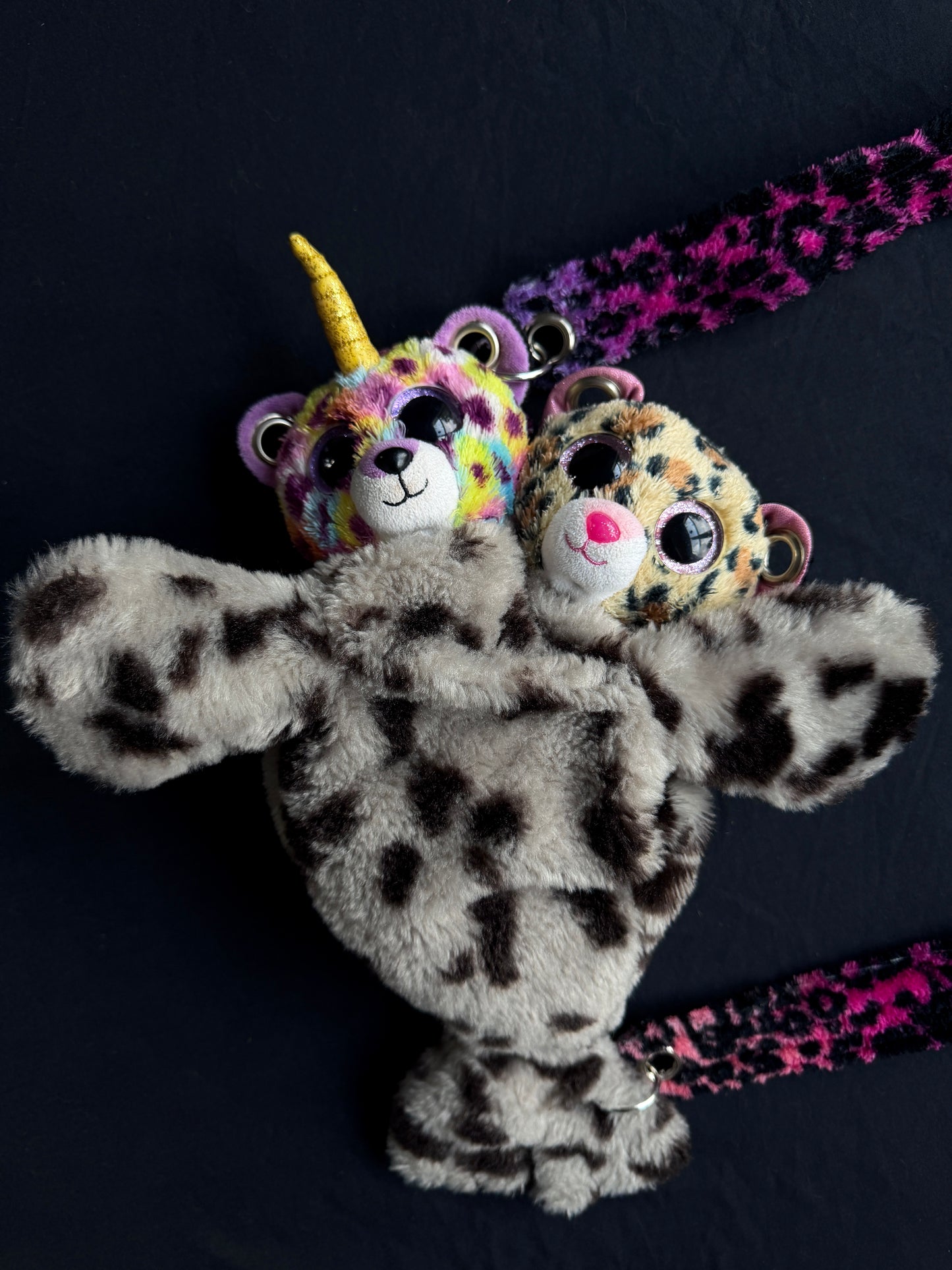 Unicorn + leopard + seal hybrid side bag