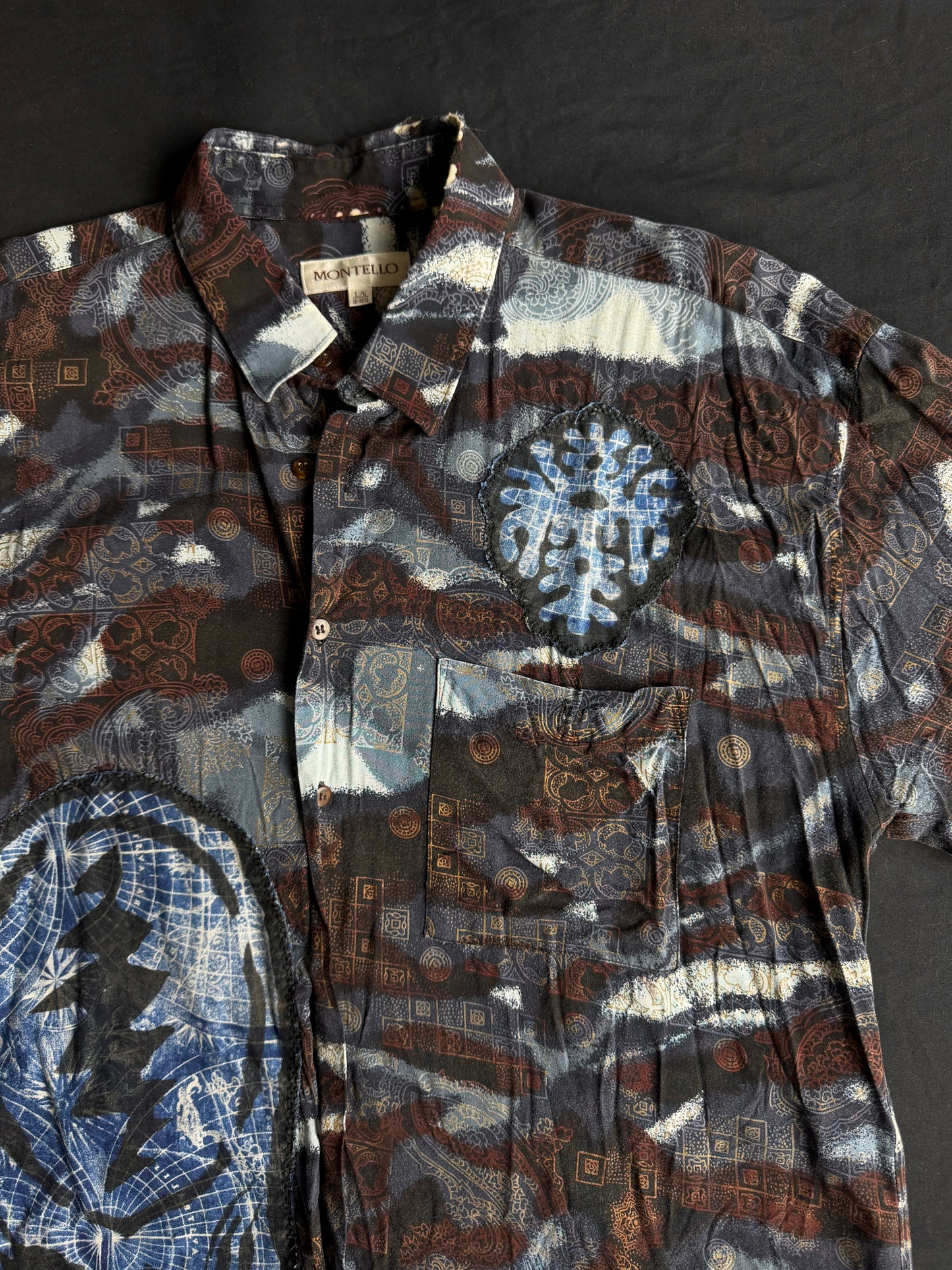 Stealie + shapes button up short sleeve