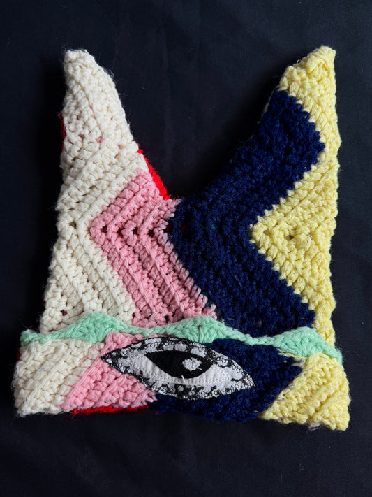 Crochet eyeball hat