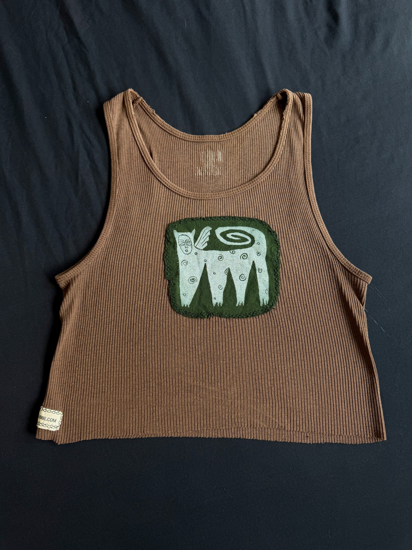 Spiral friend patch tank top