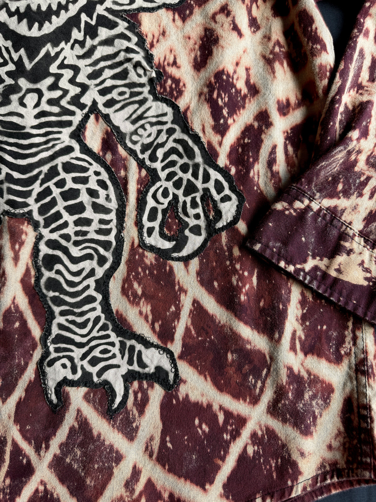 Gremlin bleach dyed button down