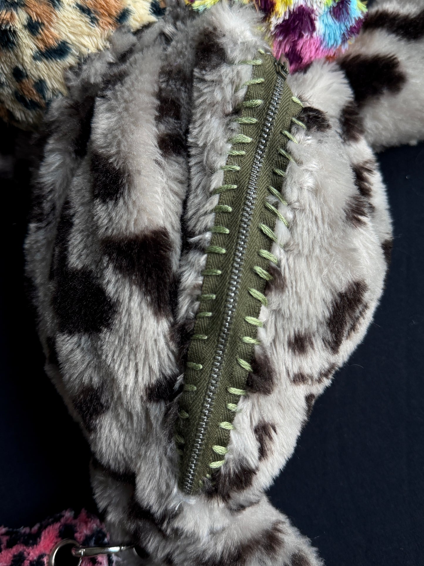 Unicorn + leopard + seal hybrid side bag
