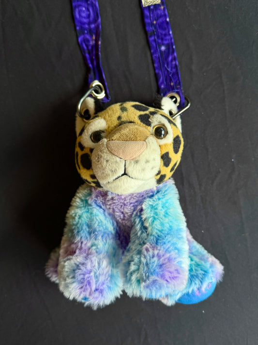 Cheetah + blue and purple guy hybrid side bag
