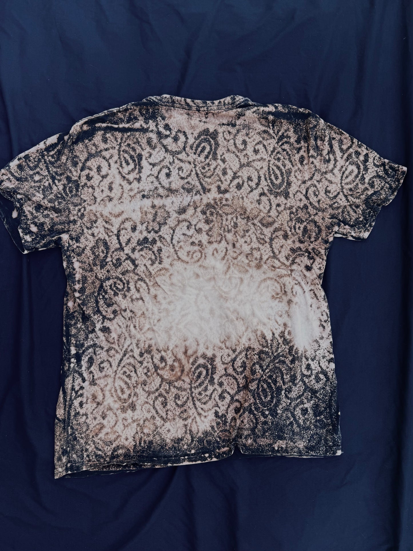 All seeing billy skull bleach dyed t shirt