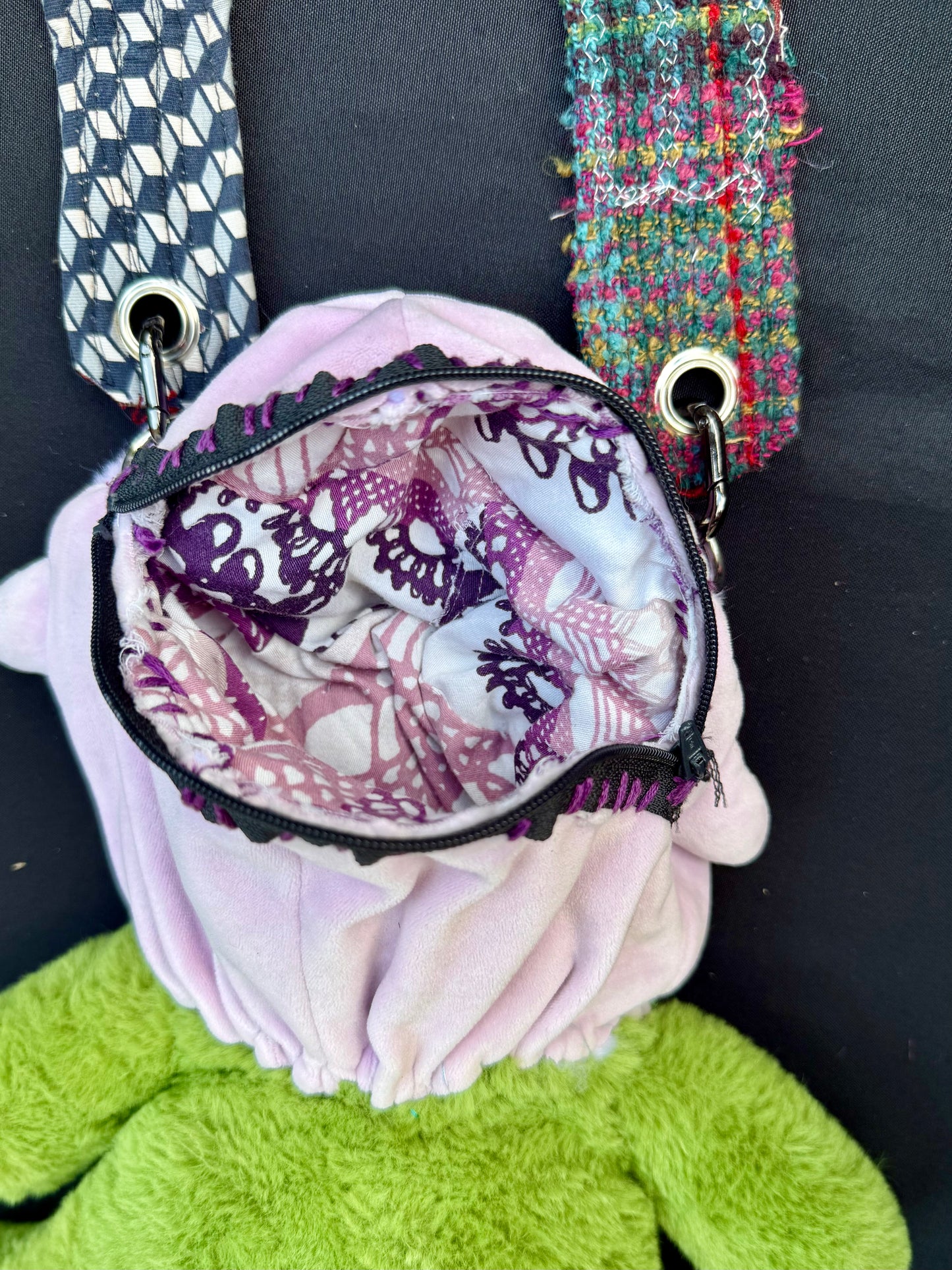 Squishmallow + dragon hybrid side bag