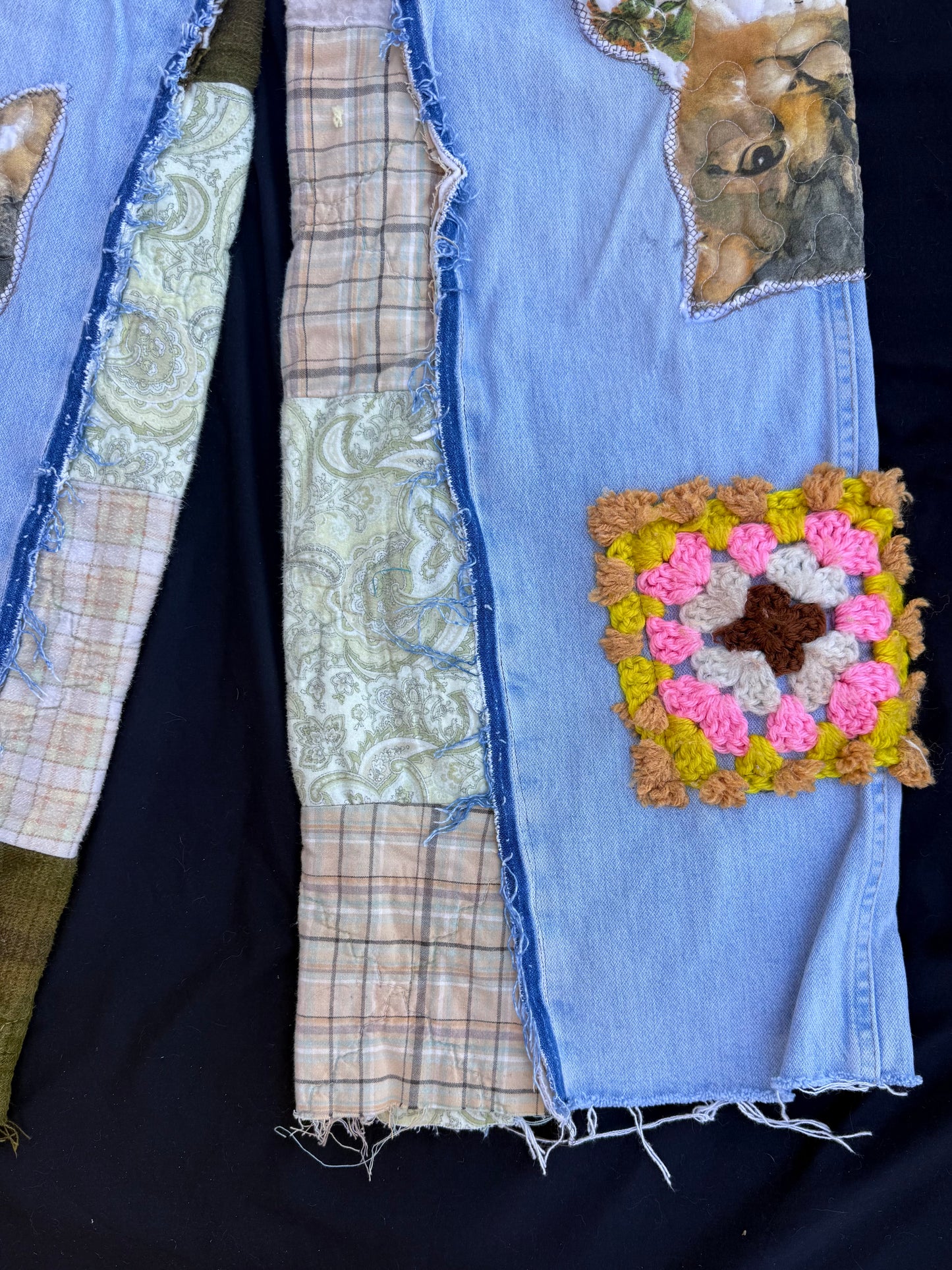 Cat granny square pants