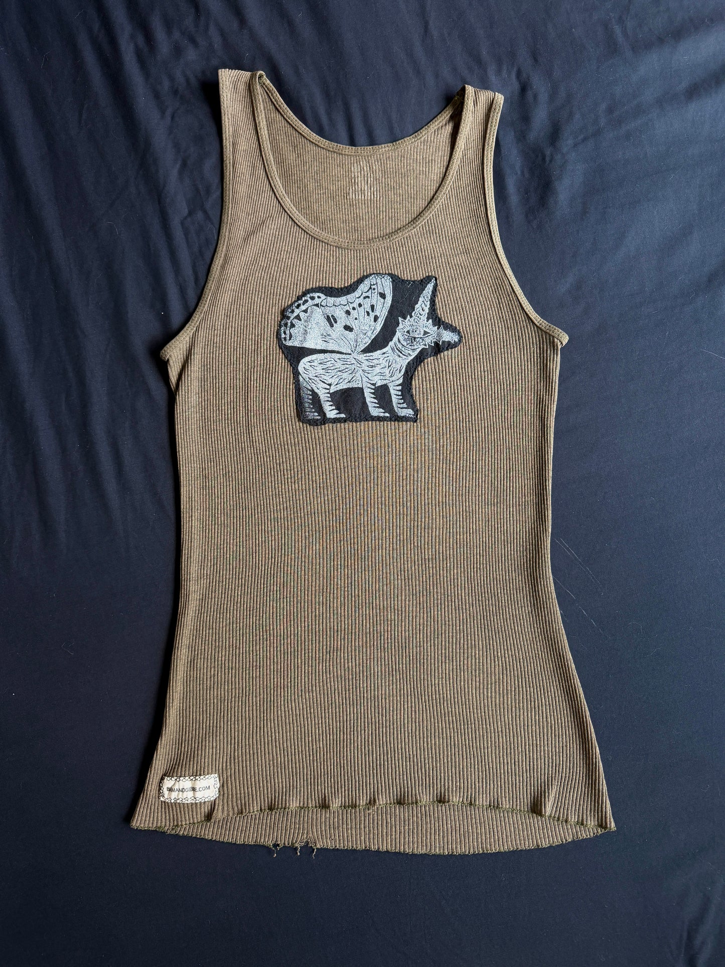 Unicorn butterfly patch tank top