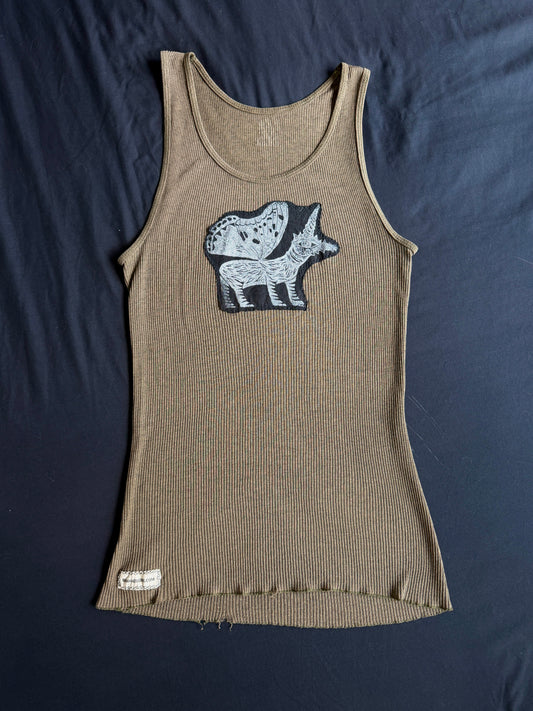 Unicorn butterfly patch tank top