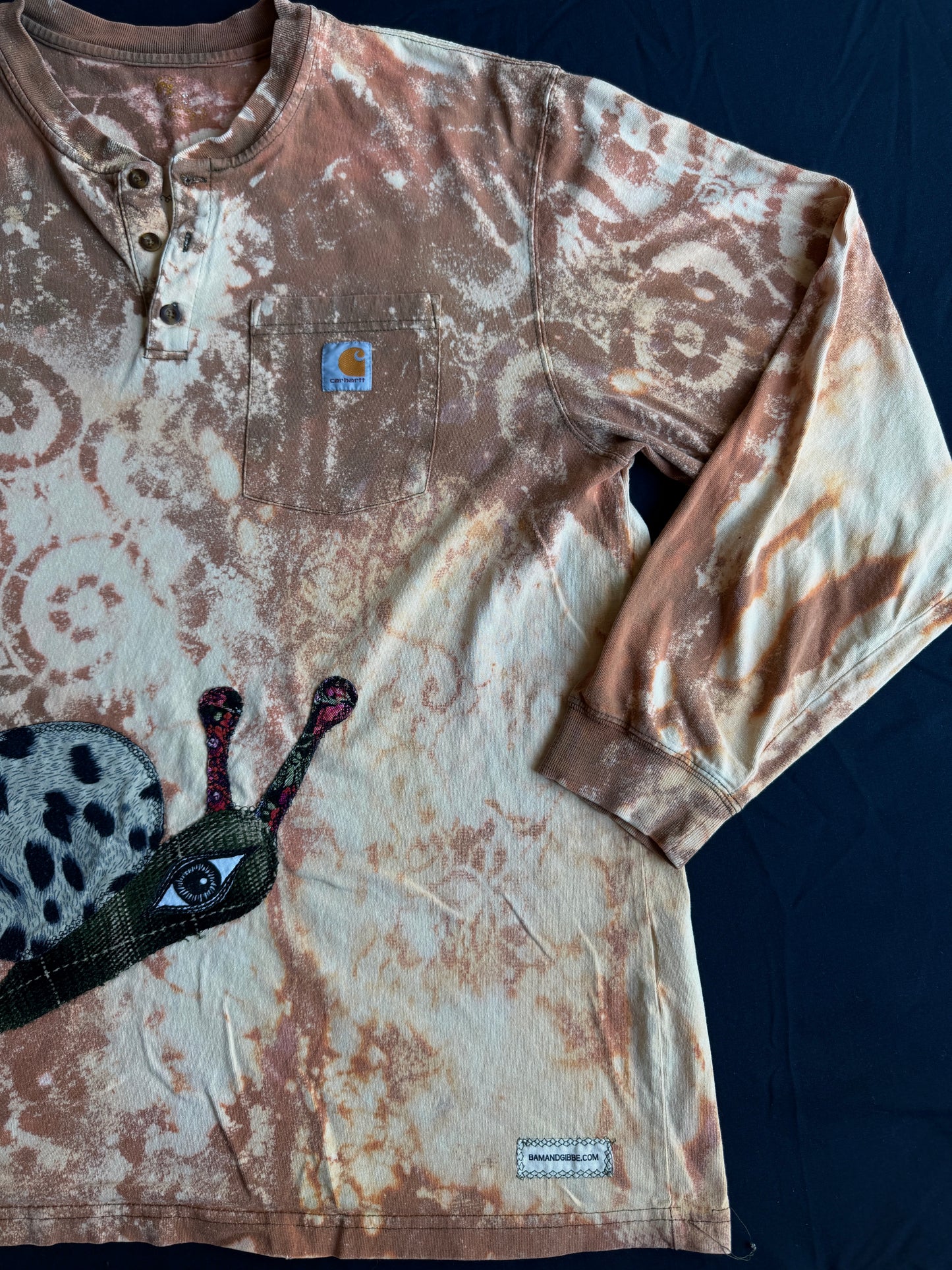 Snail carhartt bleach dyed long sleeve