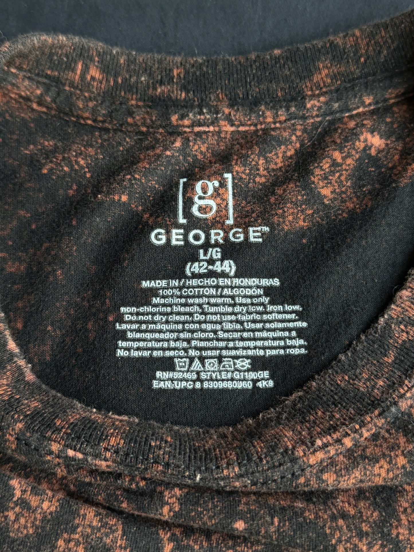 UFO bleach dyed t-shirt