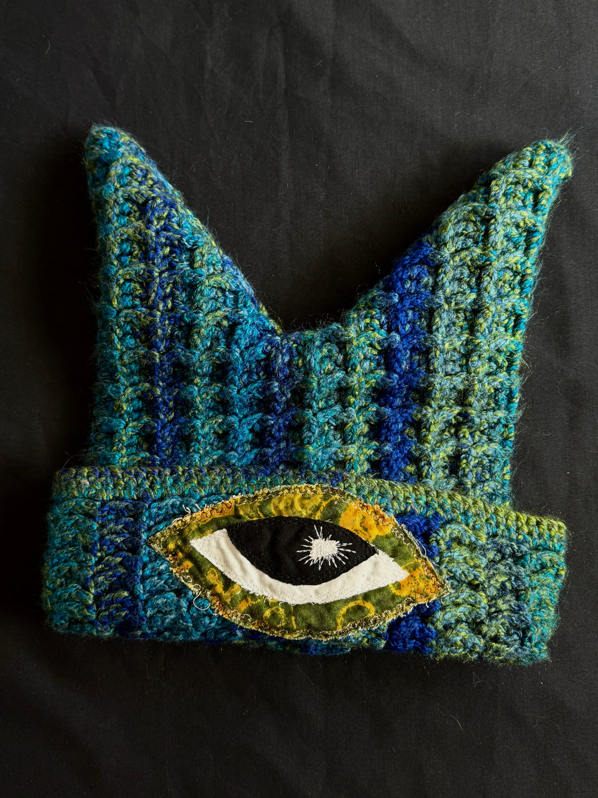 Crochet eyeball hat