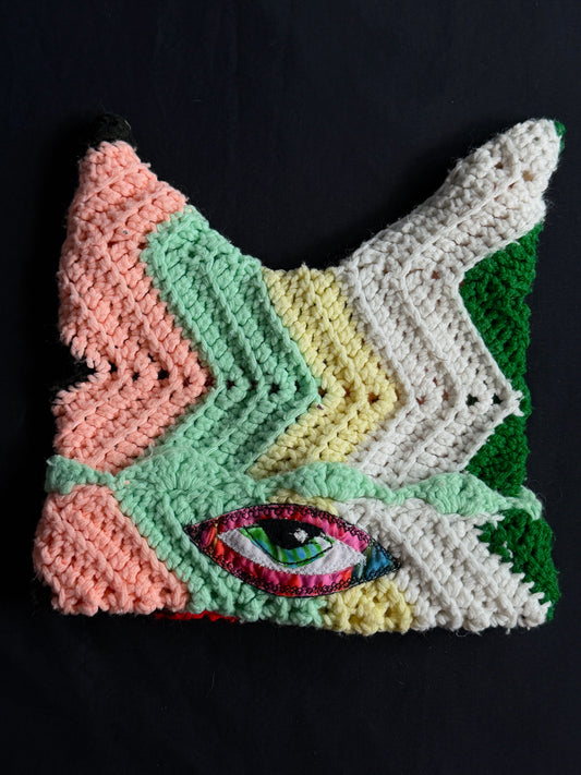 Crochet eyeball hat