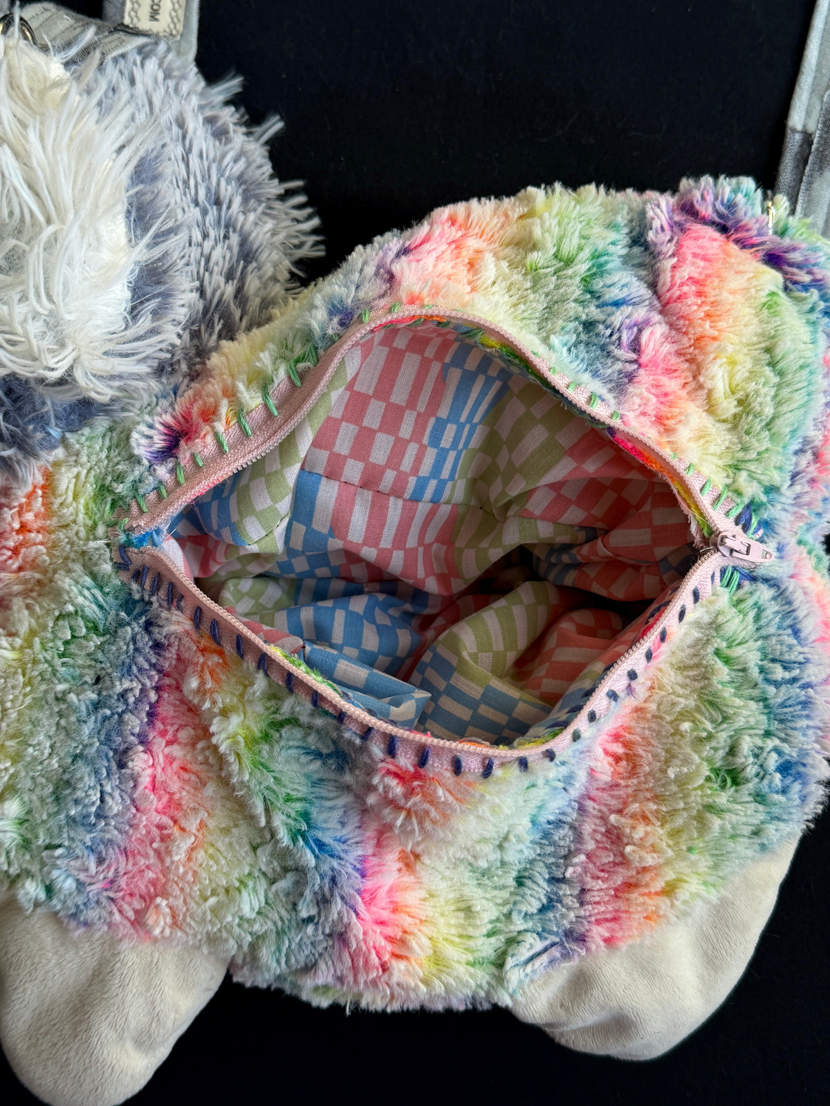 Koala + rainbow llama hybrid side bag
