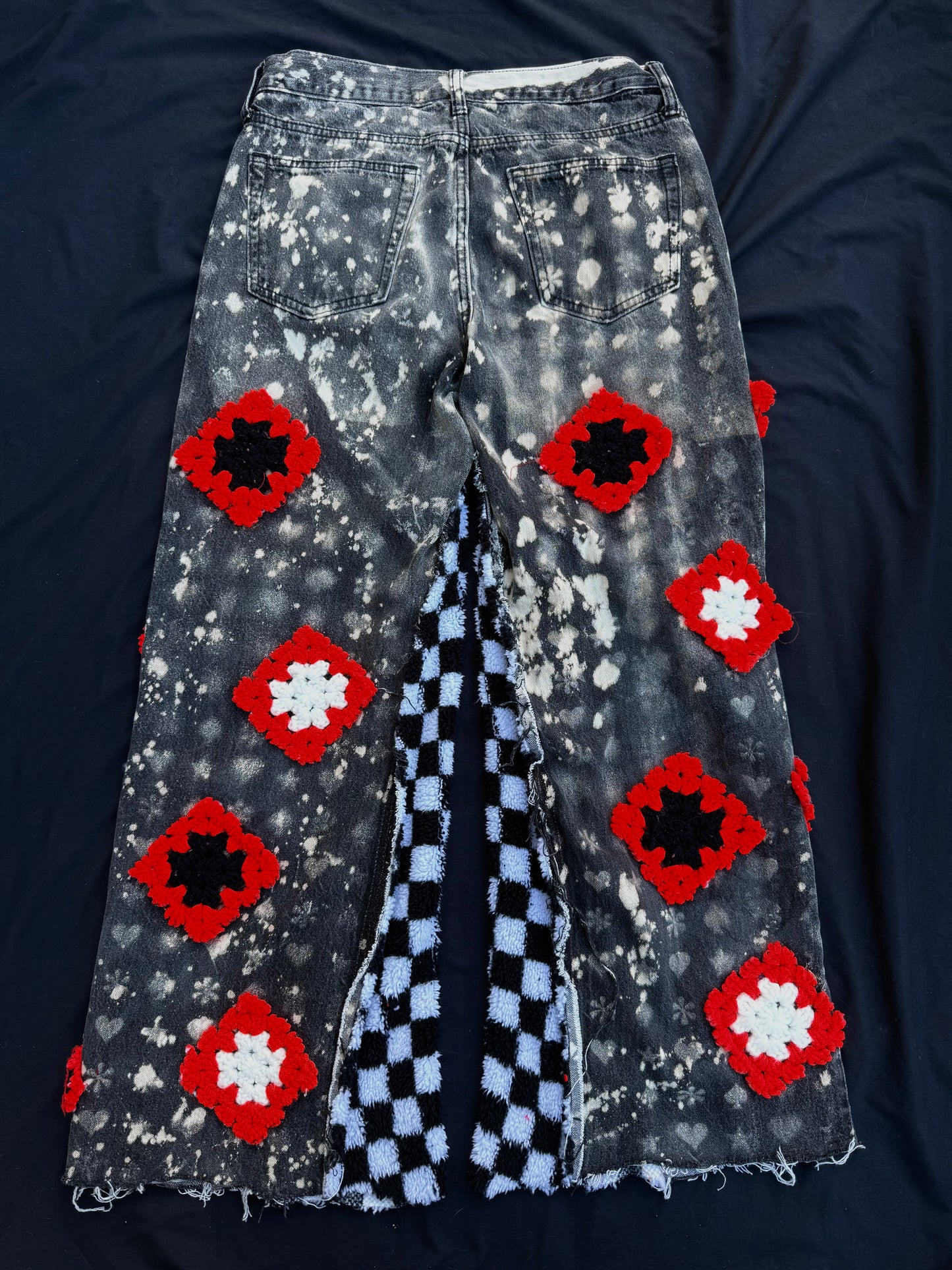 Casino clown granny square pants